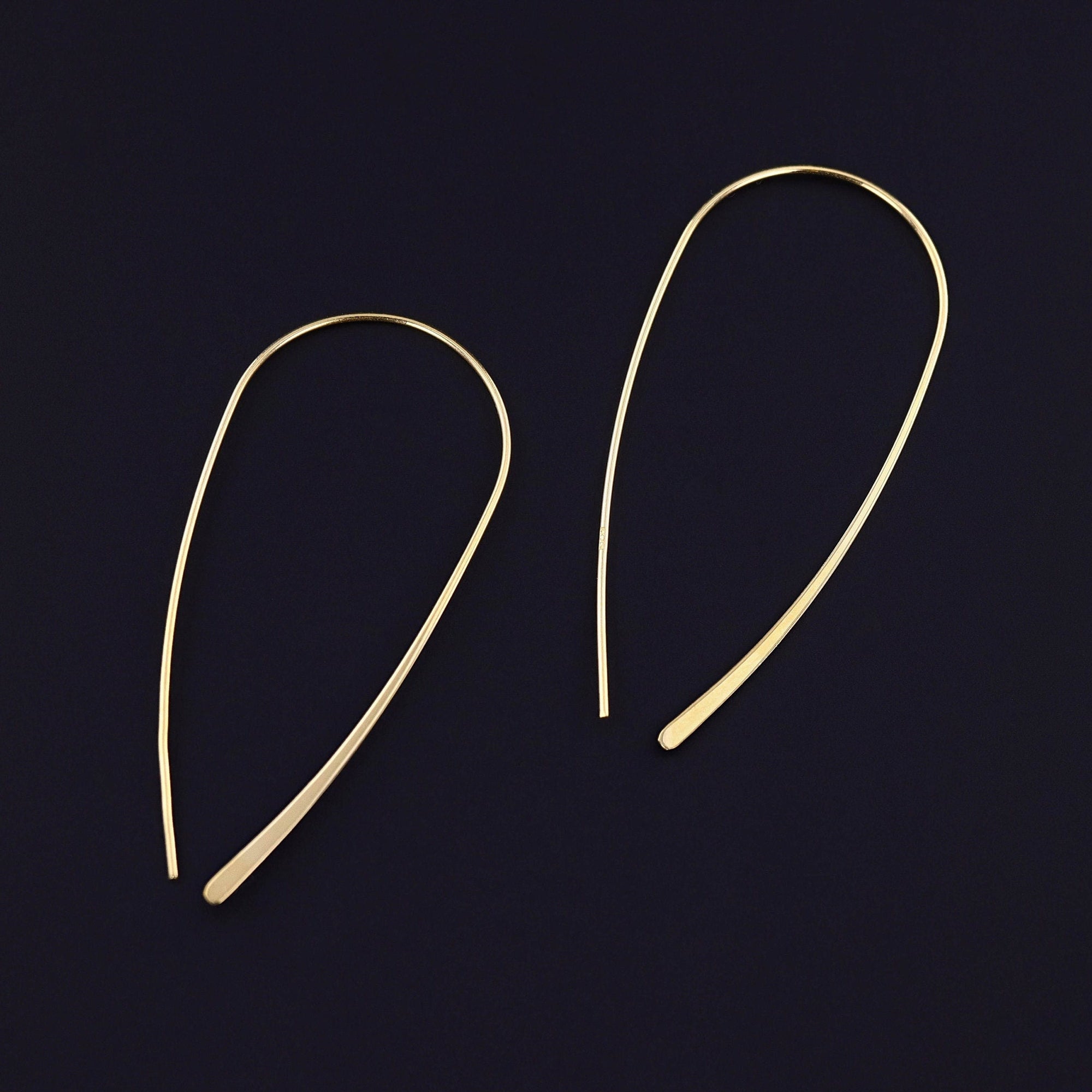 Modern Gold Threader Earrings of 14k Gold