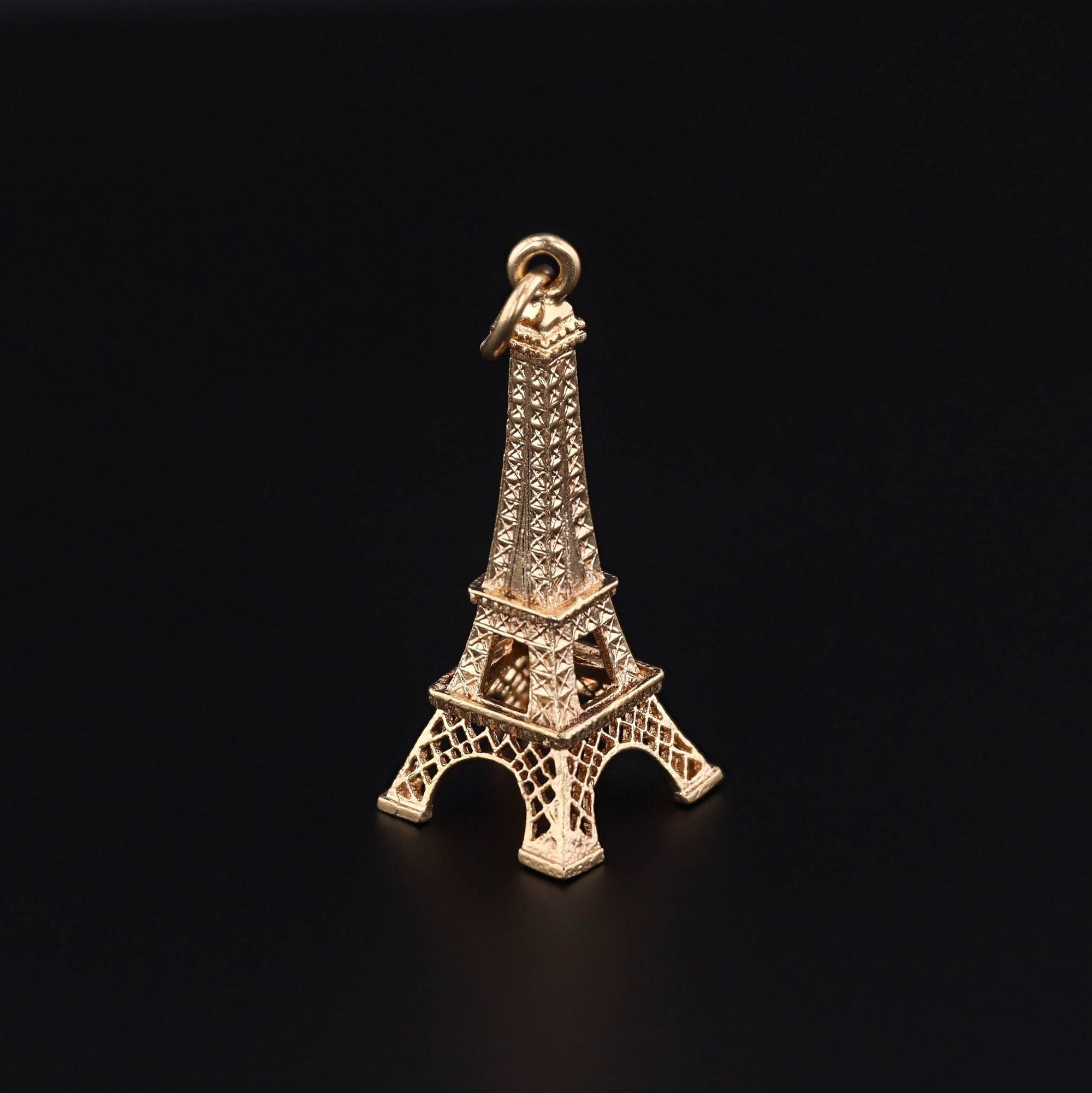 Vintage Eiffel Tower Pendant of 14k Gold