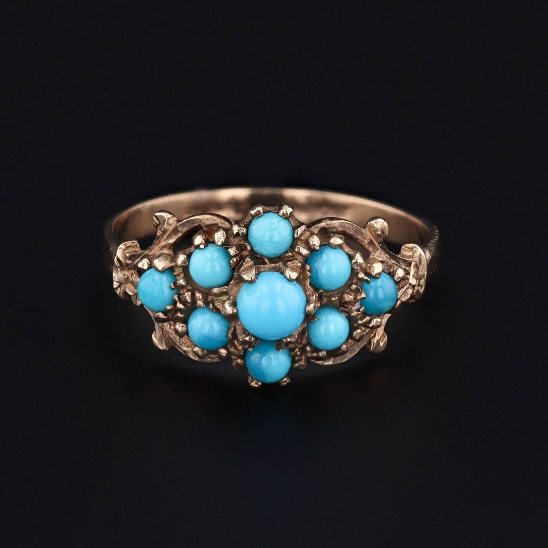 Vintage Turquoise Ring of 9ct Gold