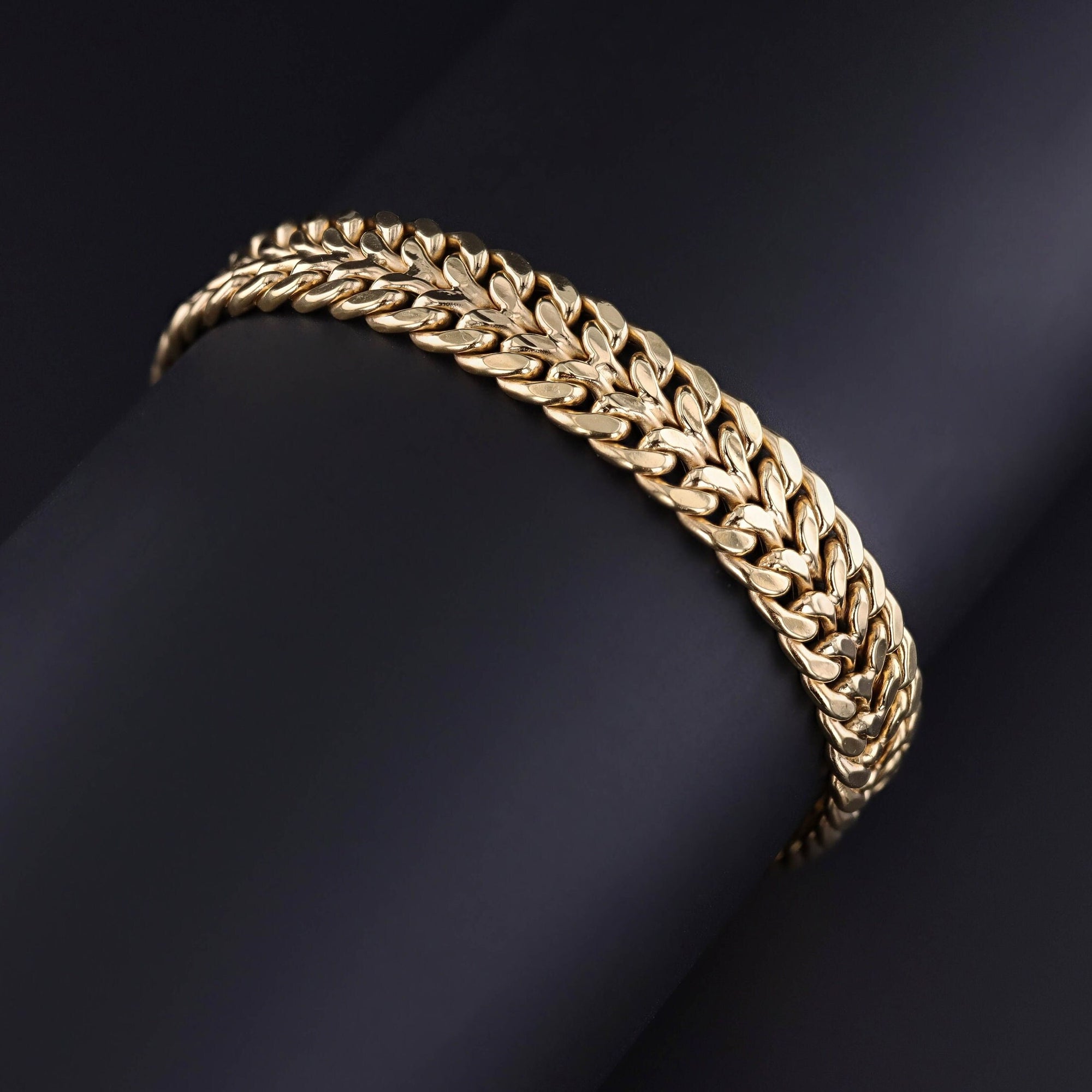 Vintage Woven Bracelet of 14k Gold