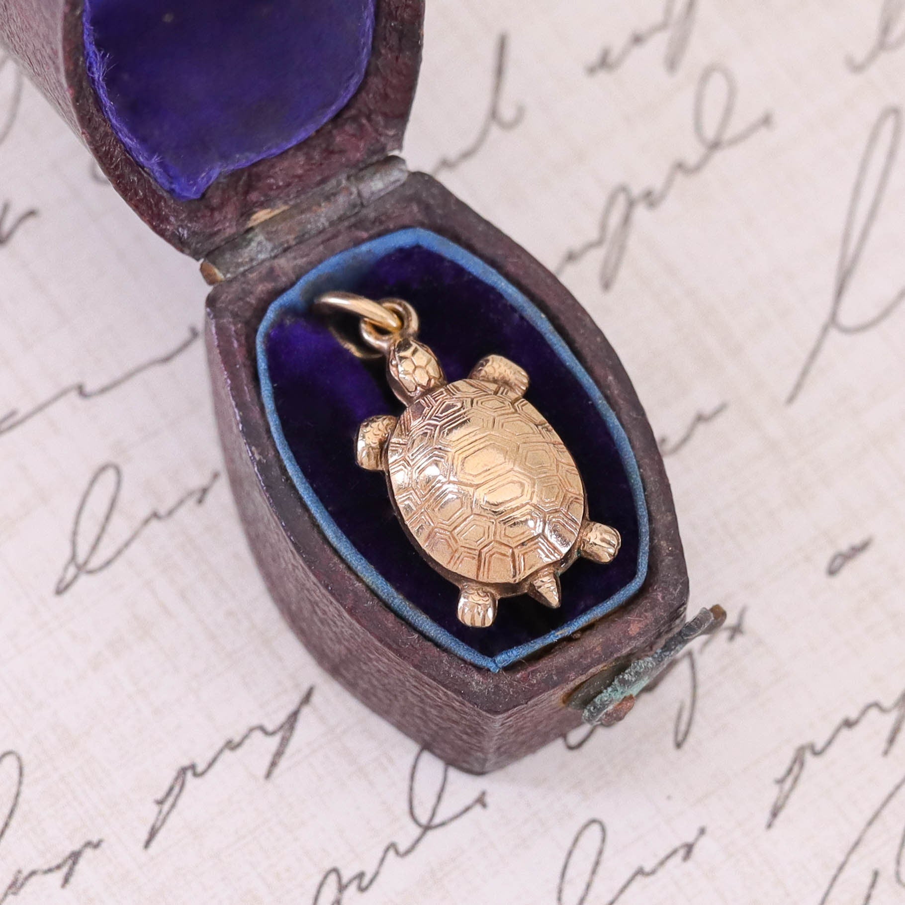 Vintage Turtle Charm of 12ct Gold