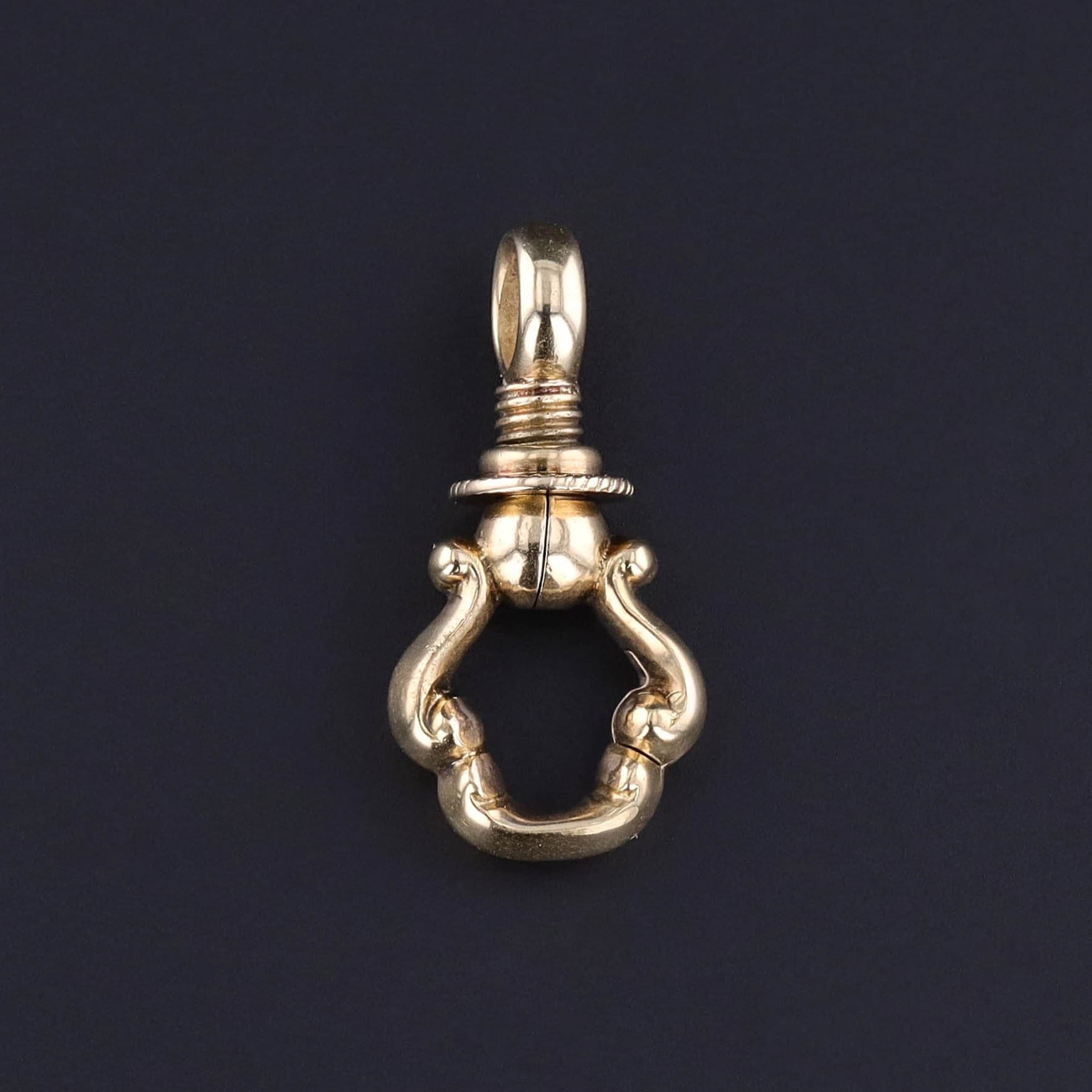 Antique Swivel Charm Holder Clasp of 18k Gold