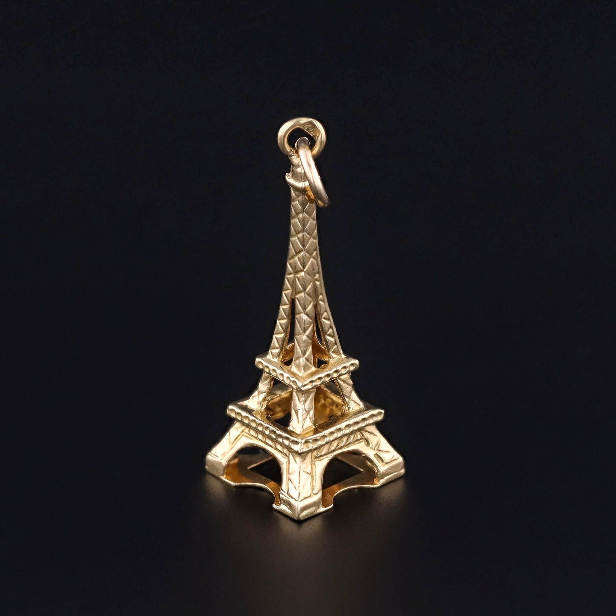 Vintage Eiffel Tower Charm of 18k Gold