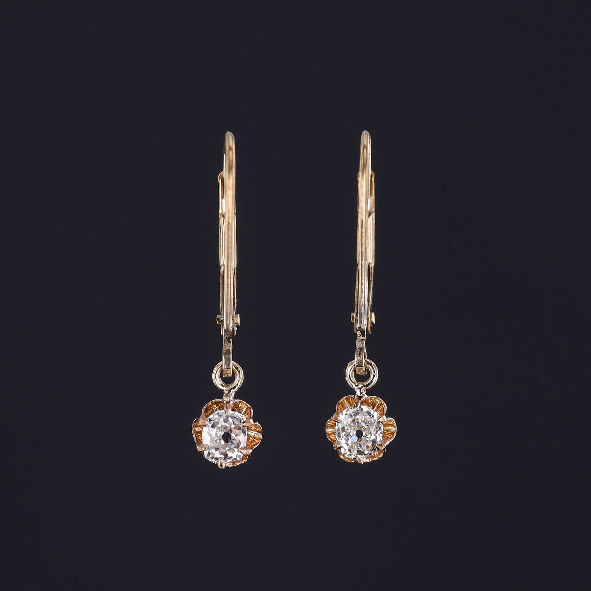 Antique Diamond Conversion Earrings