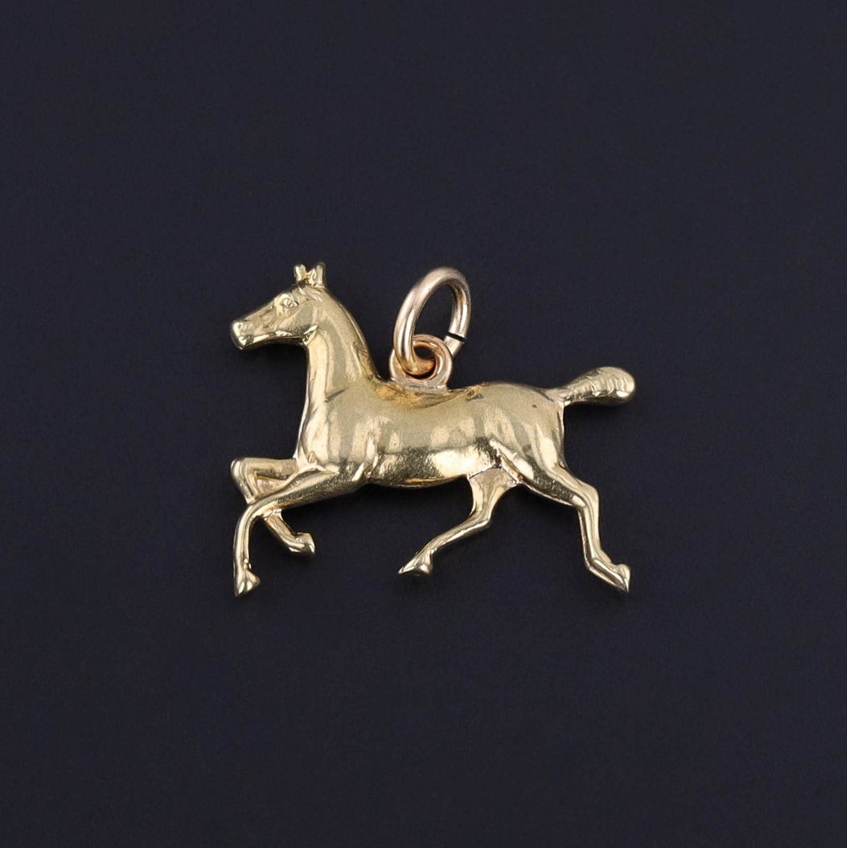 Vintage Horse Charm of 14k Gold