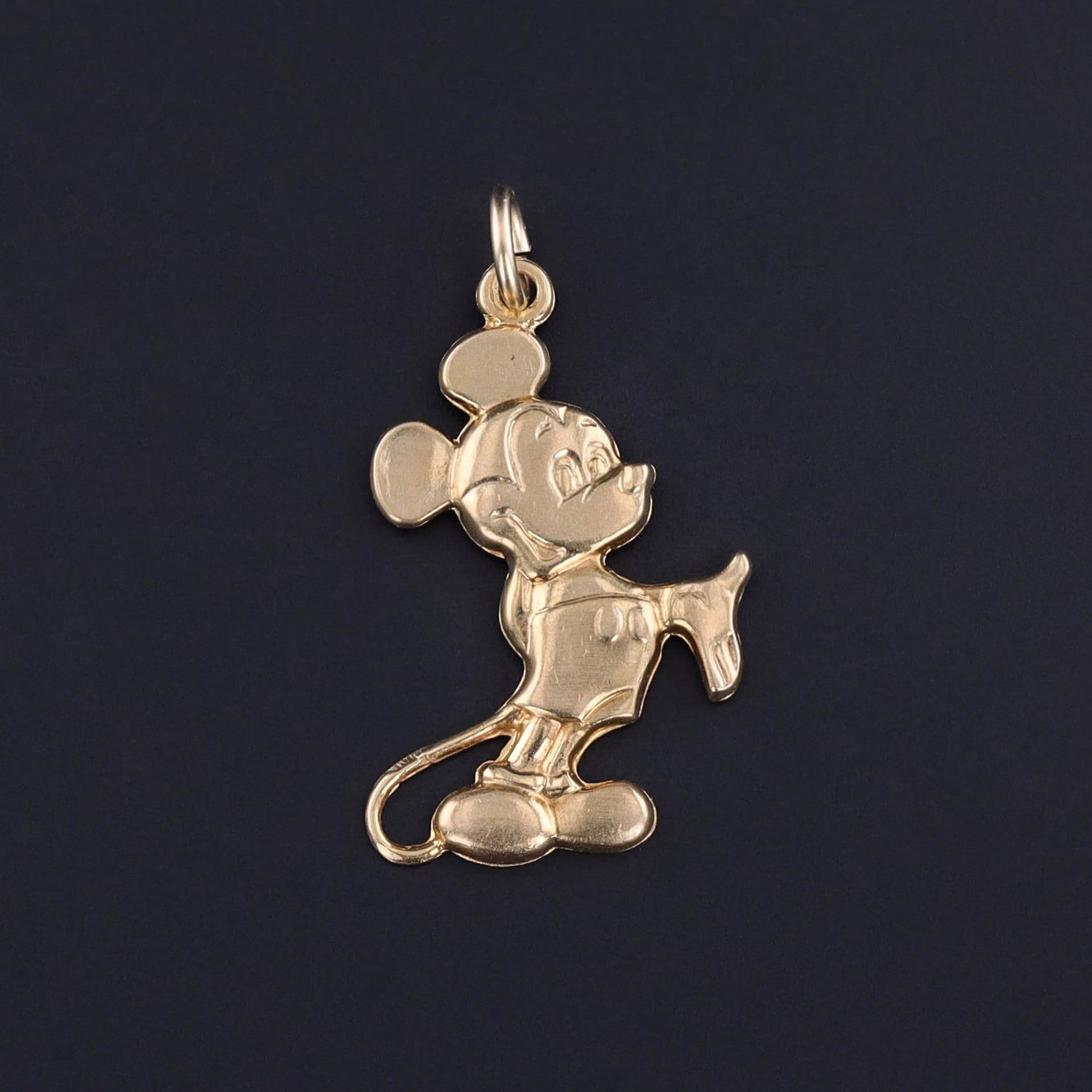 Vintage Mickey Mouse Charm of 14k Gold