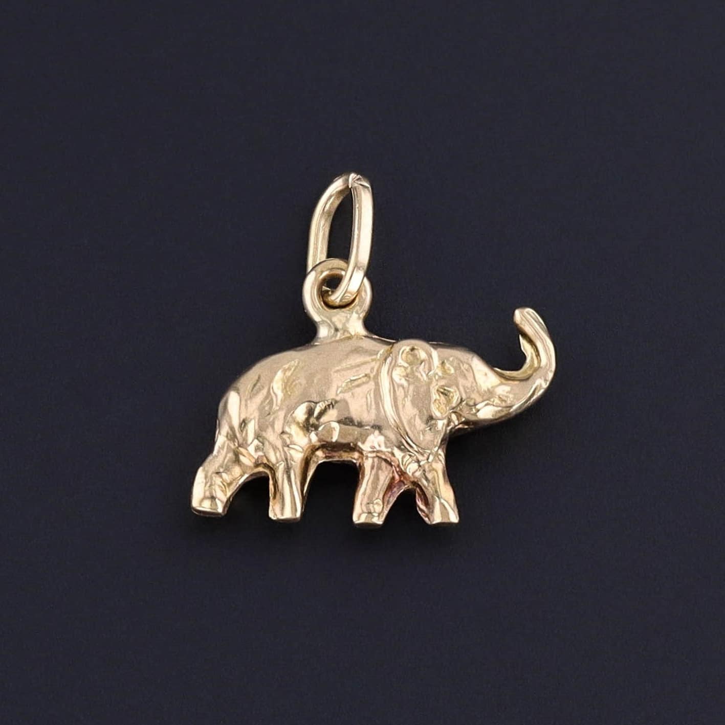 Vintage Elephant Charm of 18k Gold