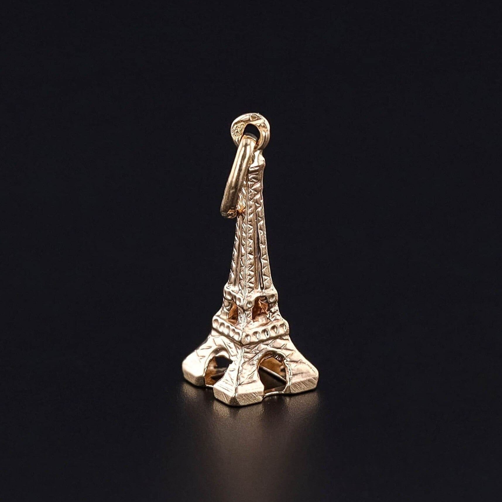 Vintage Eiffel Tower Charm of 18k Gold