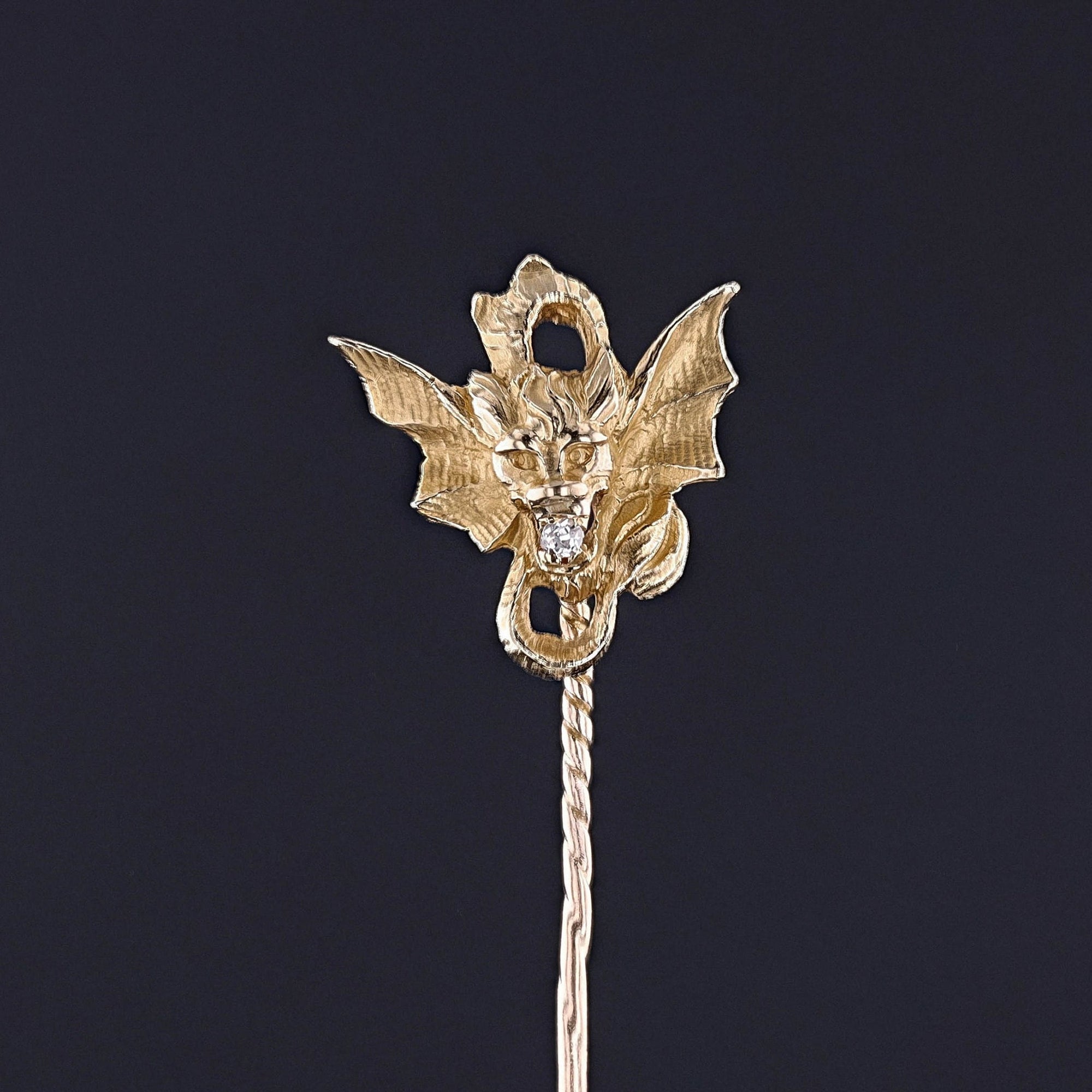 Antique Dragon Stickpin of 18k Gold