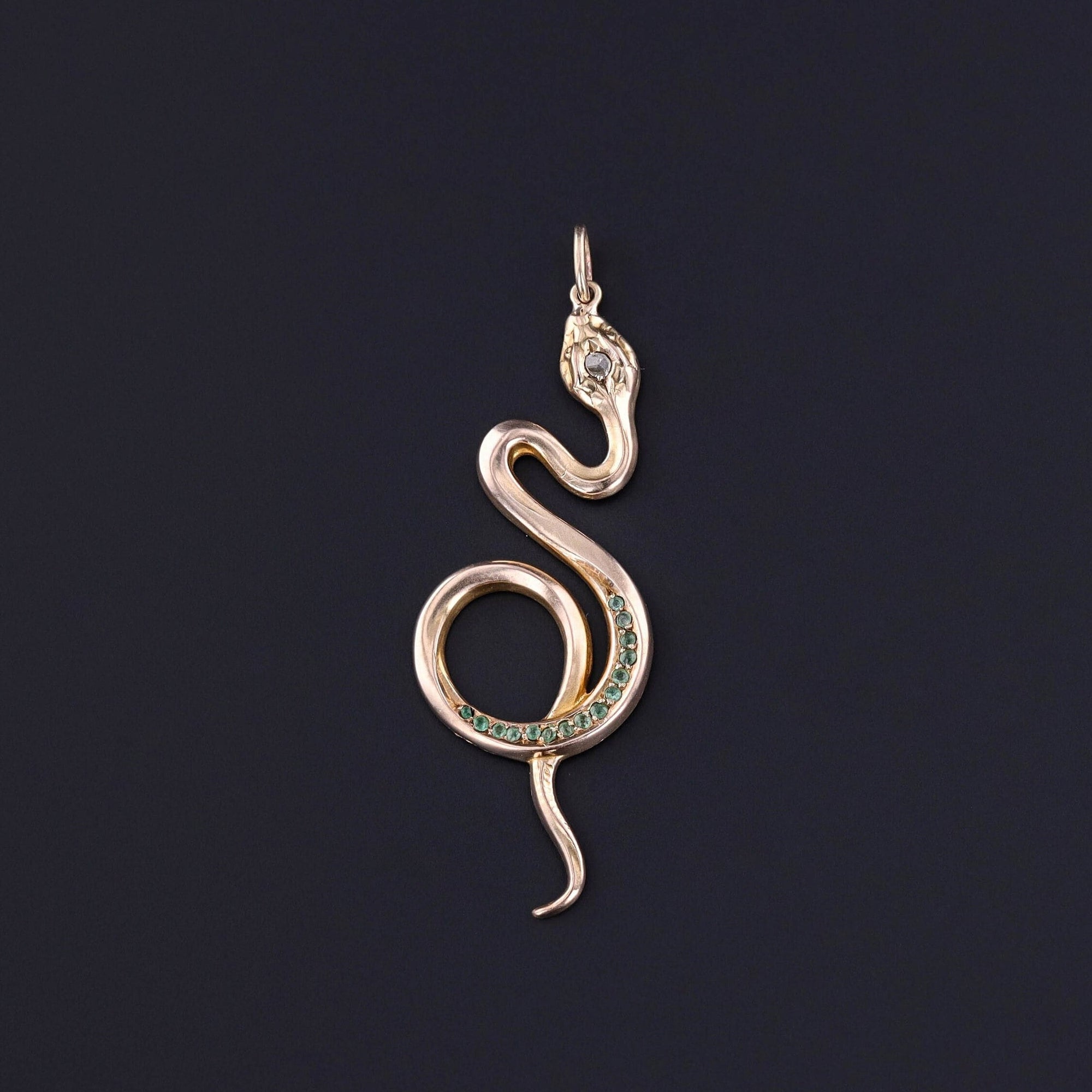 Antique Snake Pendant of 18k Gold