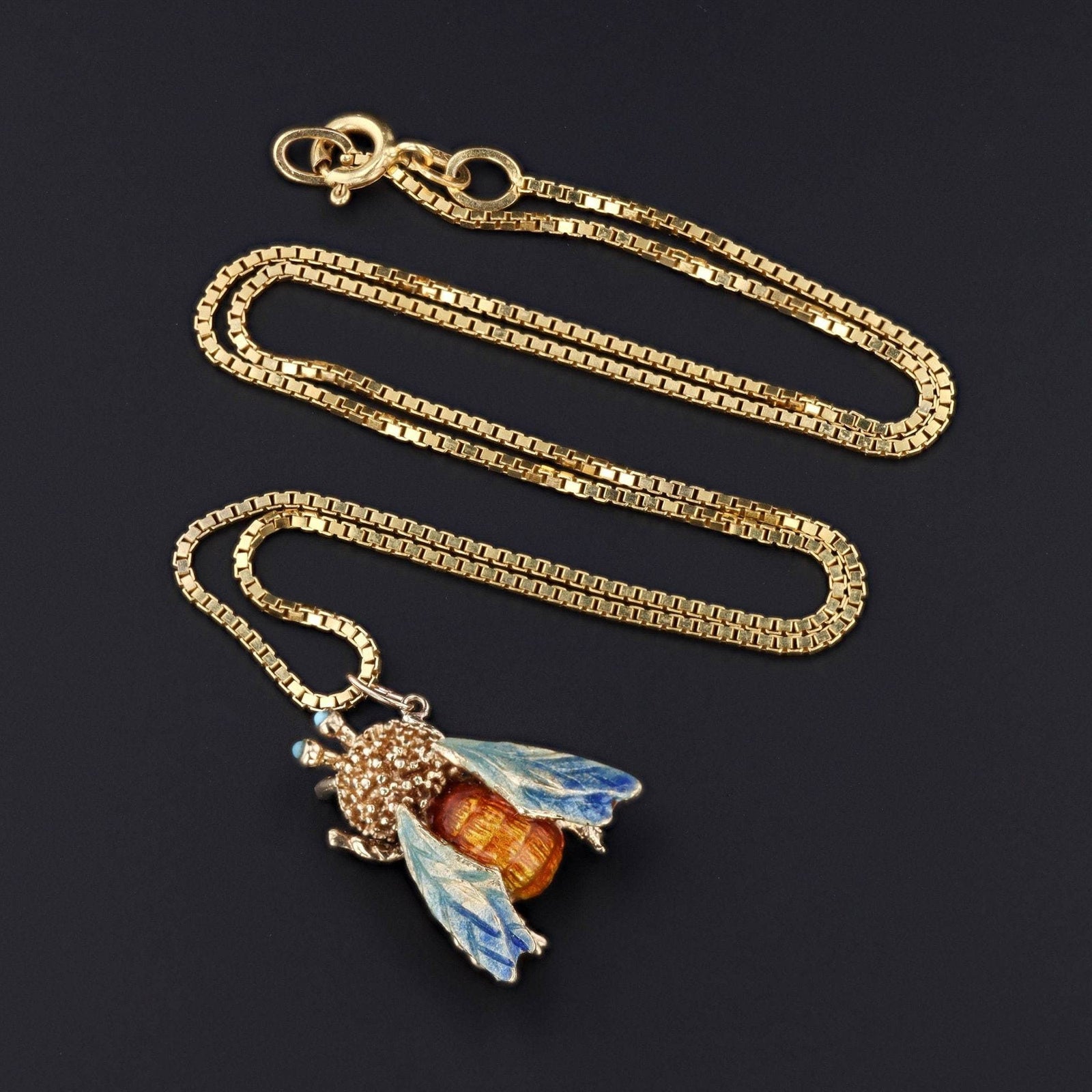 Insect Pendant | Enamel Bug Pendant - Trademark Antiques