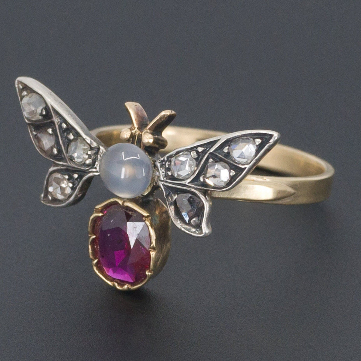 Insect Ring | Antique Pin Conversion Ring - Trademark Antiques