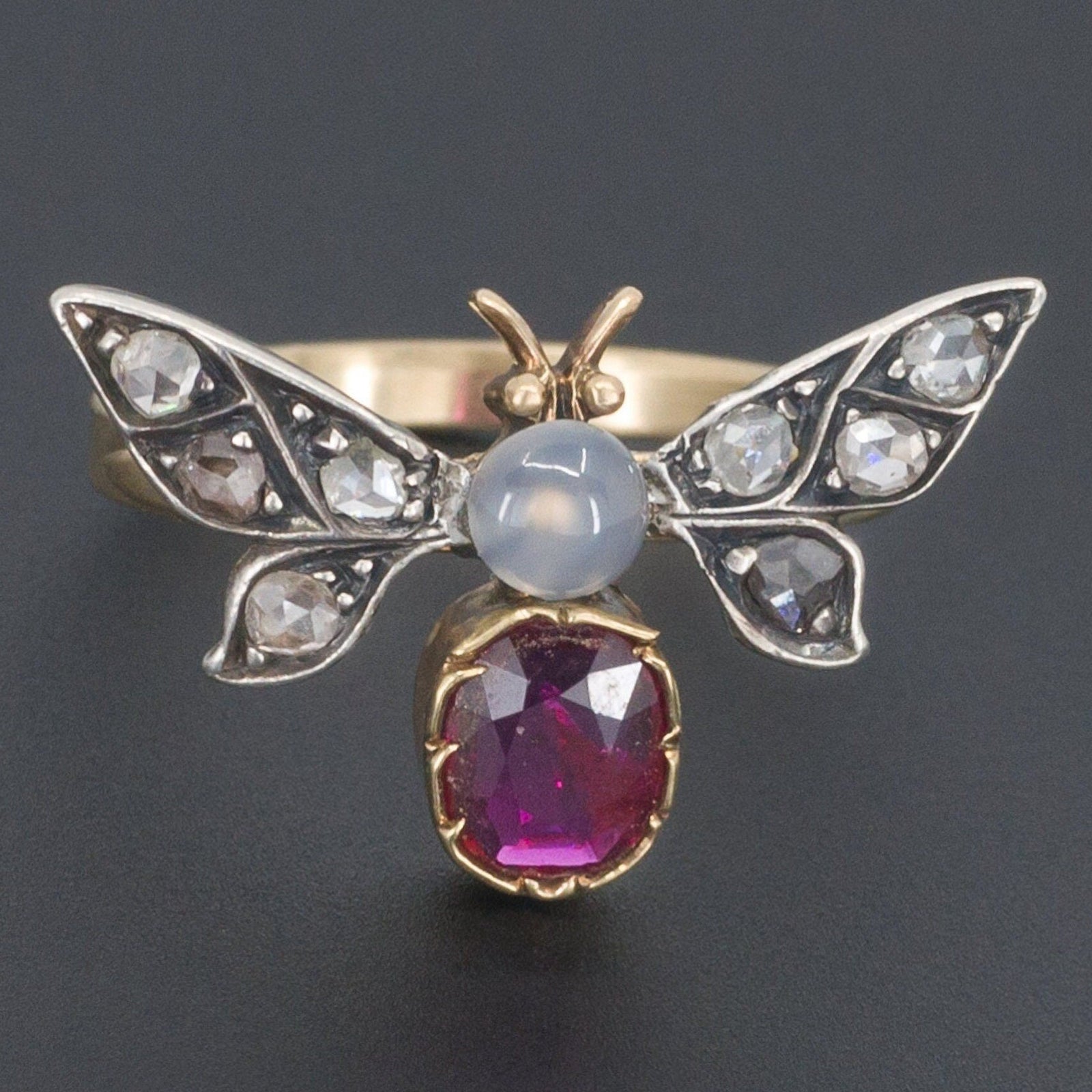 Insect Ring | Antique Pin Conversion Ring - Trademark Antiques