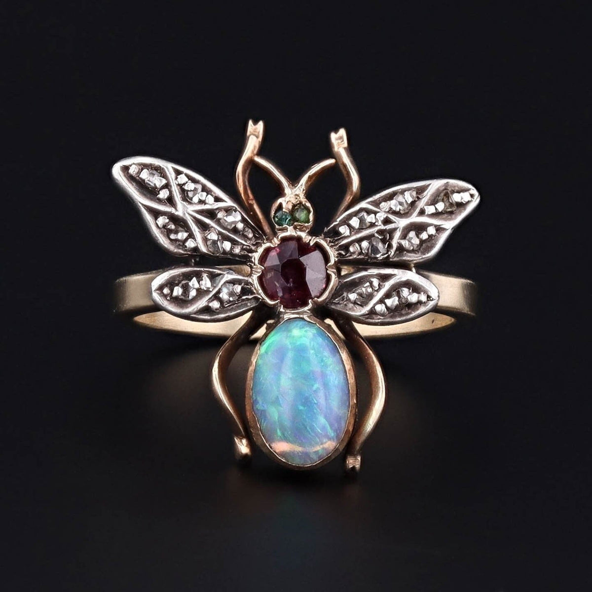 Insect Ring | Antique Pin Conversion Ring - Trademark Antiques