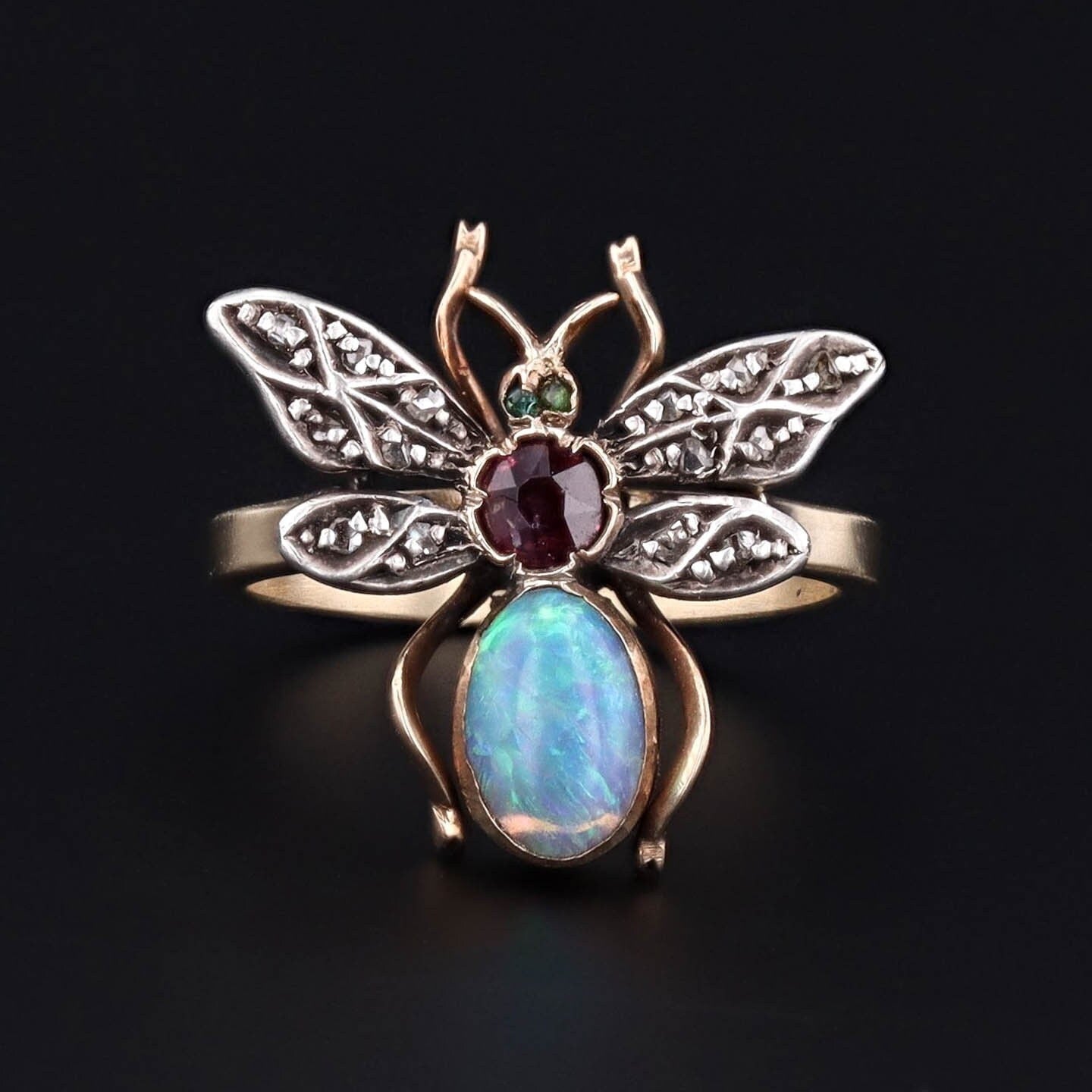 Insect Ring | Antique Pin Conversion Ring - Trademark Antiques