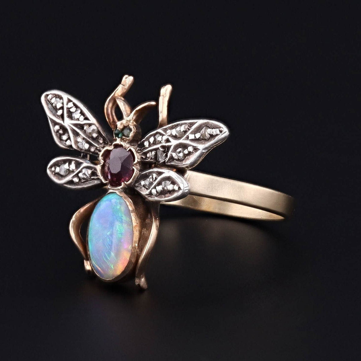 Insect Ring | Antique Pin Conversion Ring - Trademark Antiques