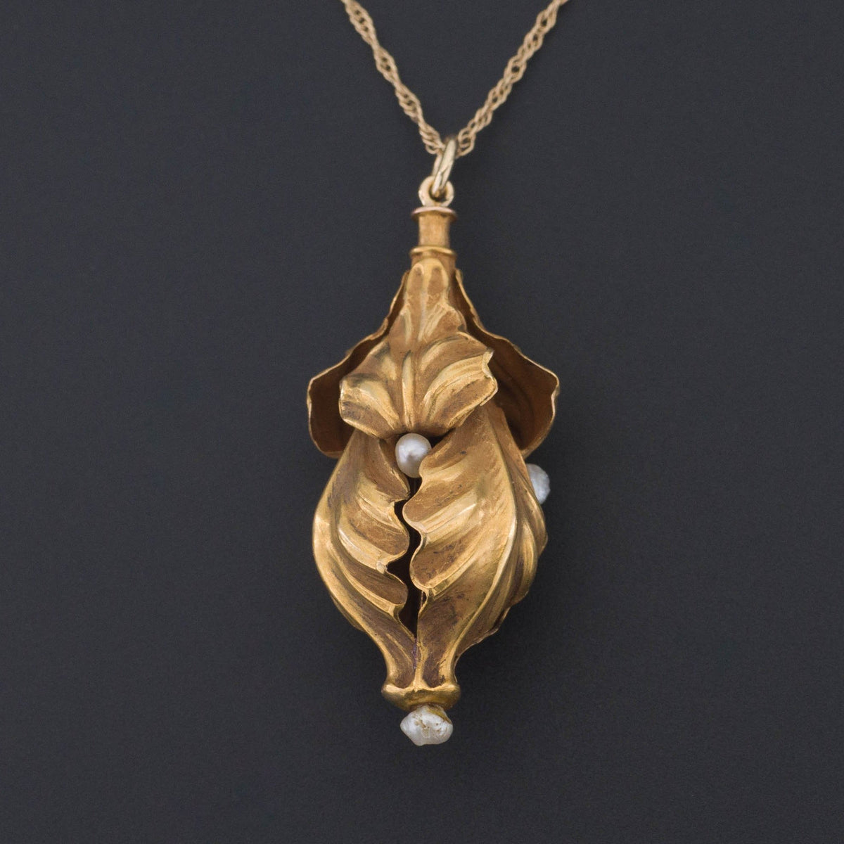 Iris Pendant | Antique Pin Conversion - Trademark Antiques