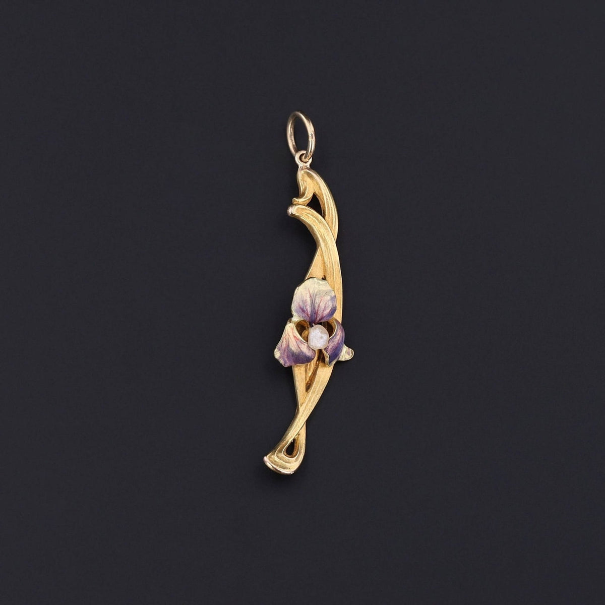 Iris Pendant | Flower Pendant - Trademark Antiques