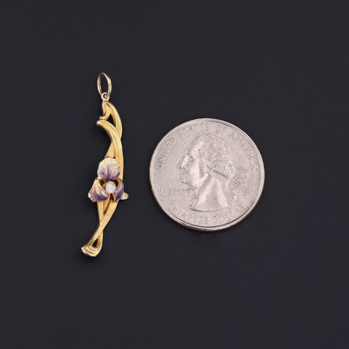 Iris Pendant | Flower Pendant - Trademark Antiques