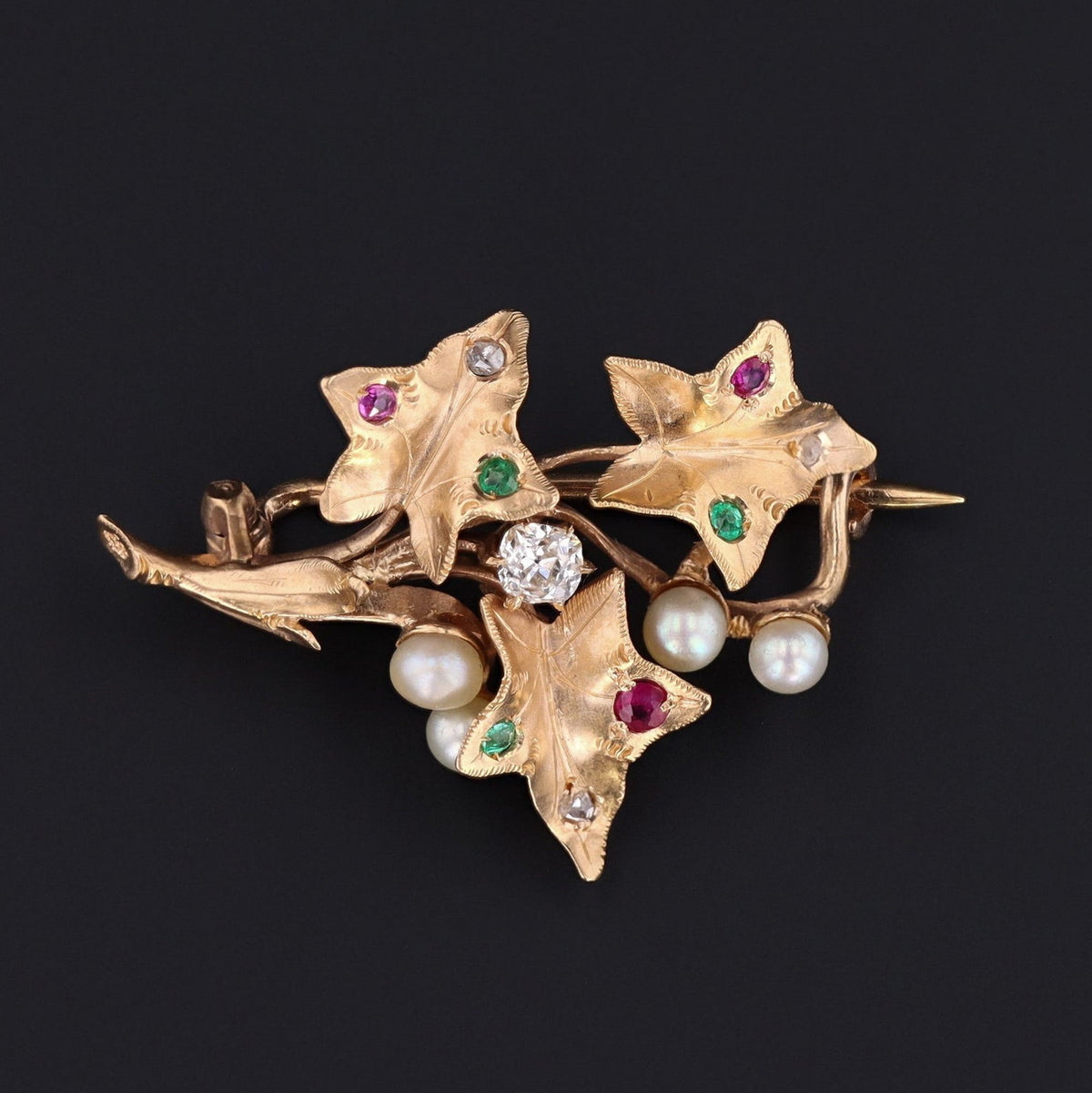 Ivy Brooch | Antique Brooch - Trademark Antiques