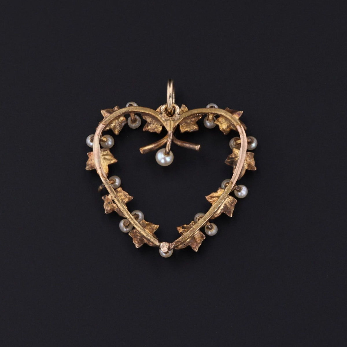 Ivy Pendant | 10k Gold Heart Pendant - Trademark Antiques