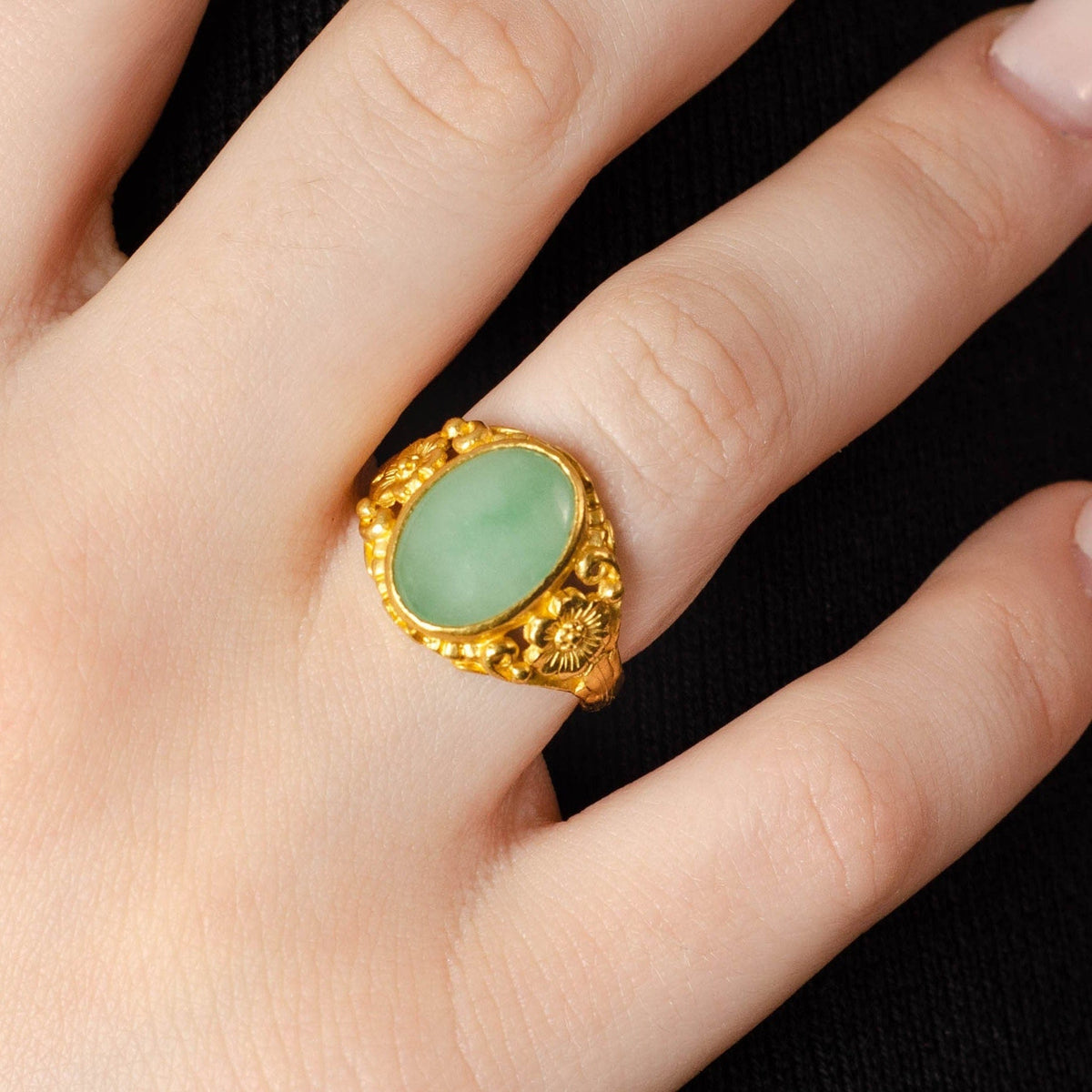Jade Ring | Vintage Ring - Trademark Antiques