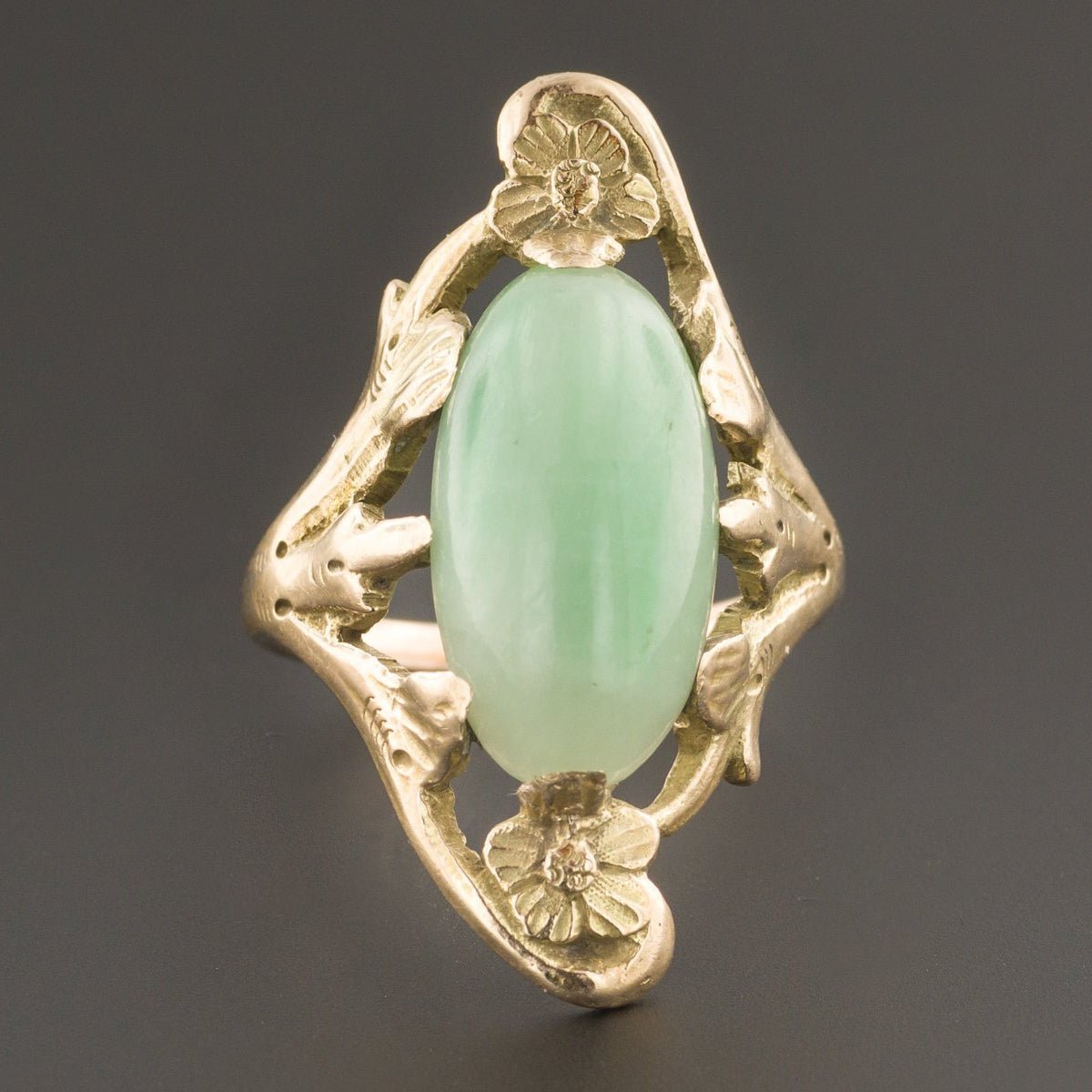 Jadeite Jade Ring | Untreated Jade Ring - Trademark Antiques