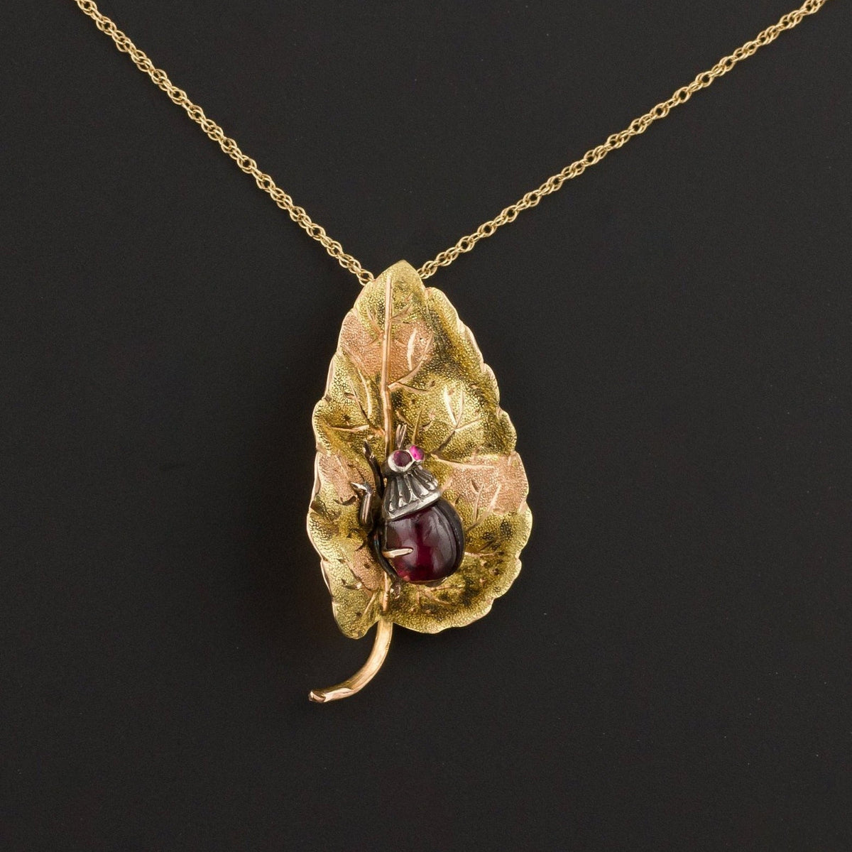 Ladybug Pendant | Antique Pin Conversion - Trademark Antiques