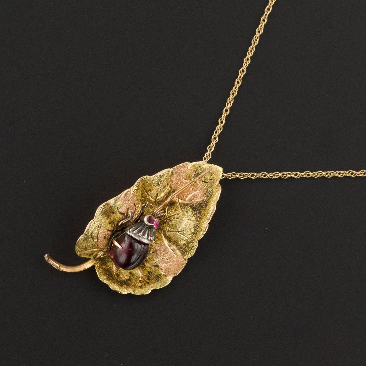 Ladybug Pendant | Antique Pin Conversion - Trademark Antiques