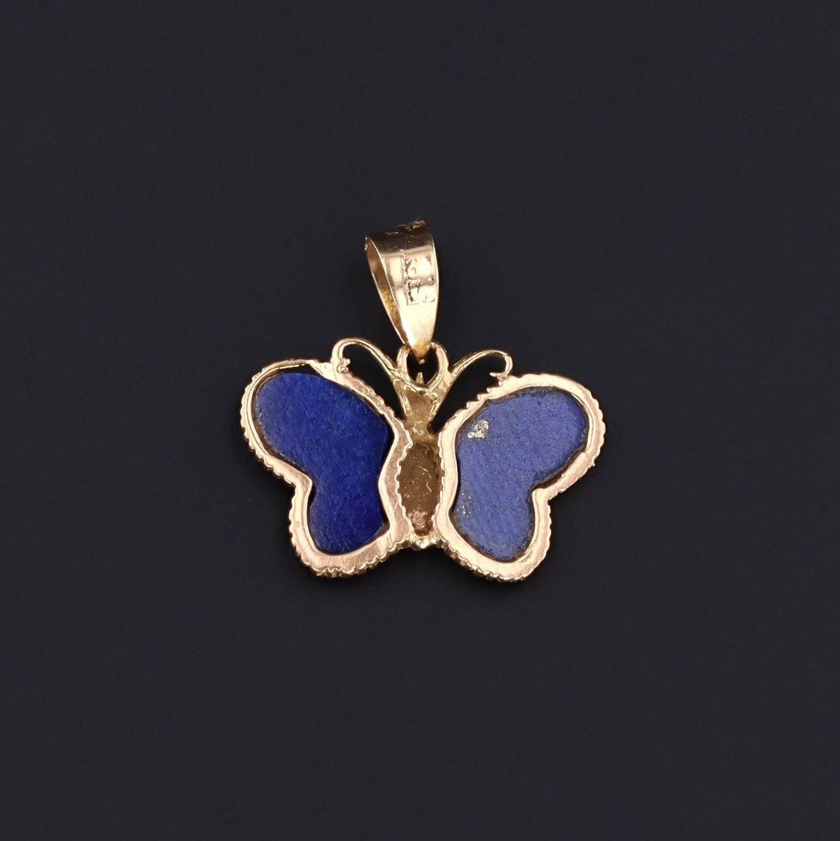 Lapis Butterfly Charm | Vintage Butterfly Charm - Trademark Antiques