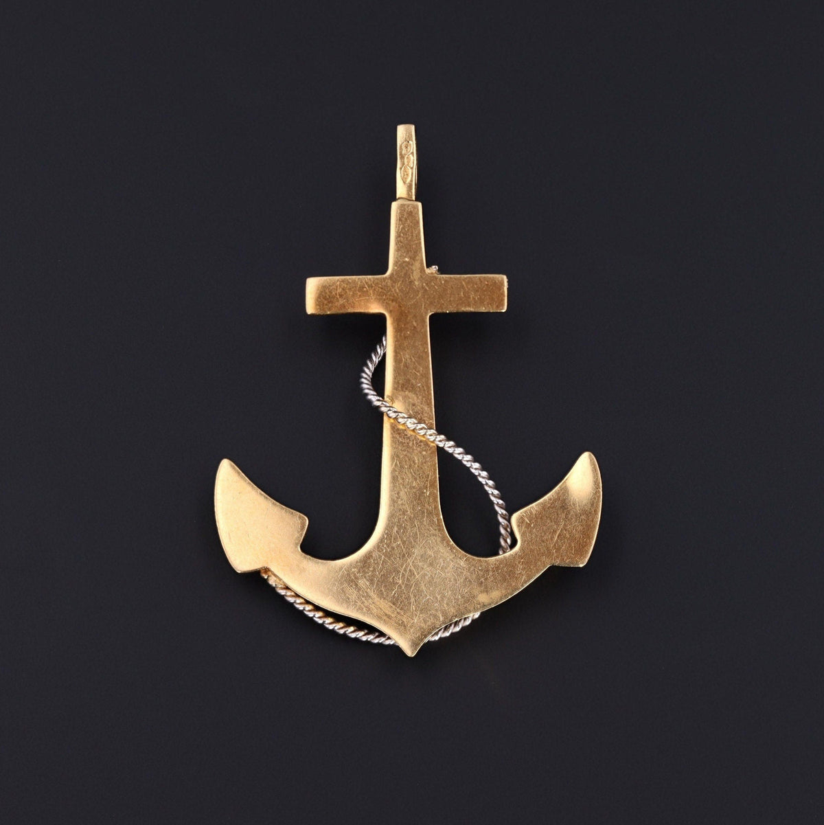 Large Anchor Charm | Gold Anchor Charm - Trademark Antiques
