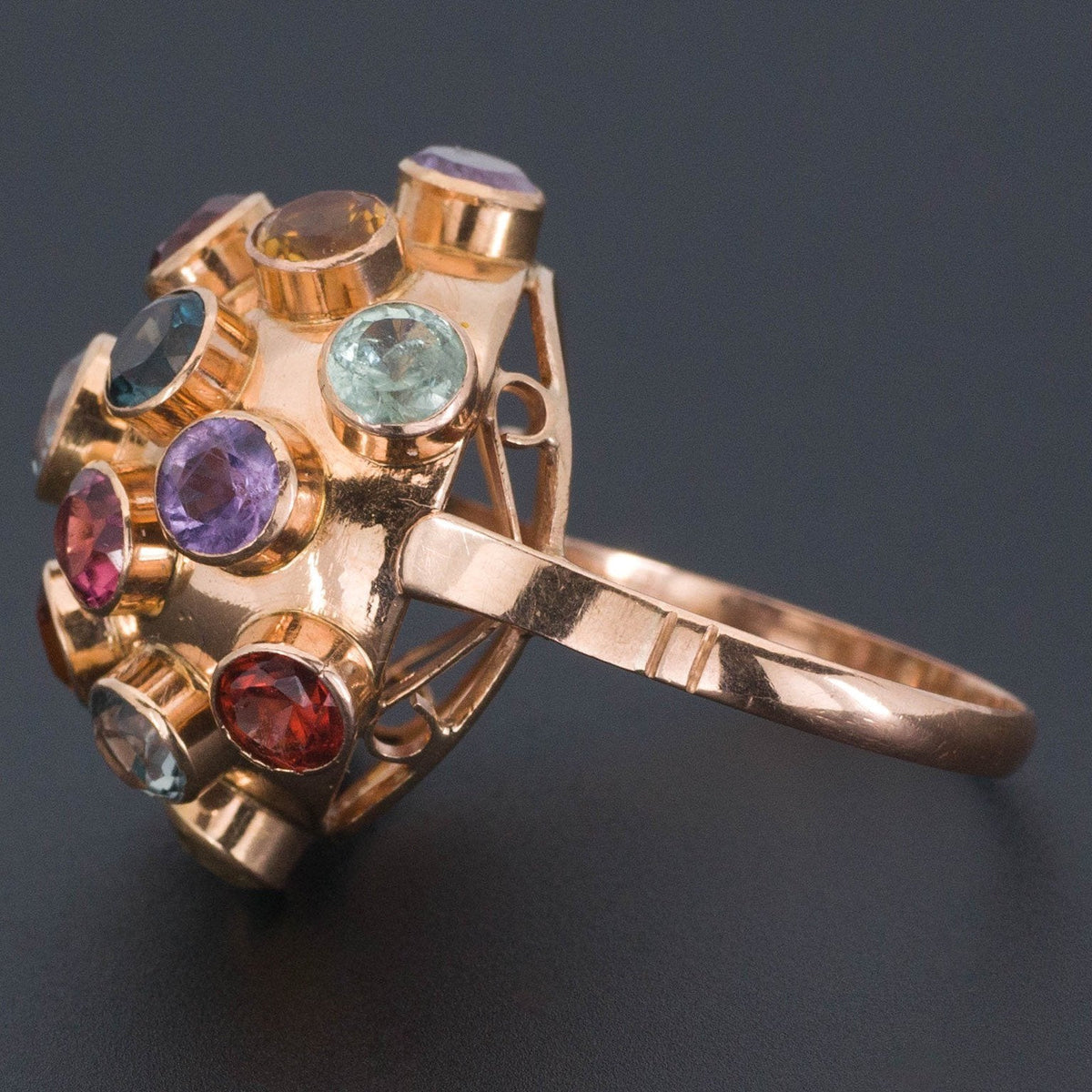 Large Sputnik Ring | 18k Ring - Trademark Antiques
