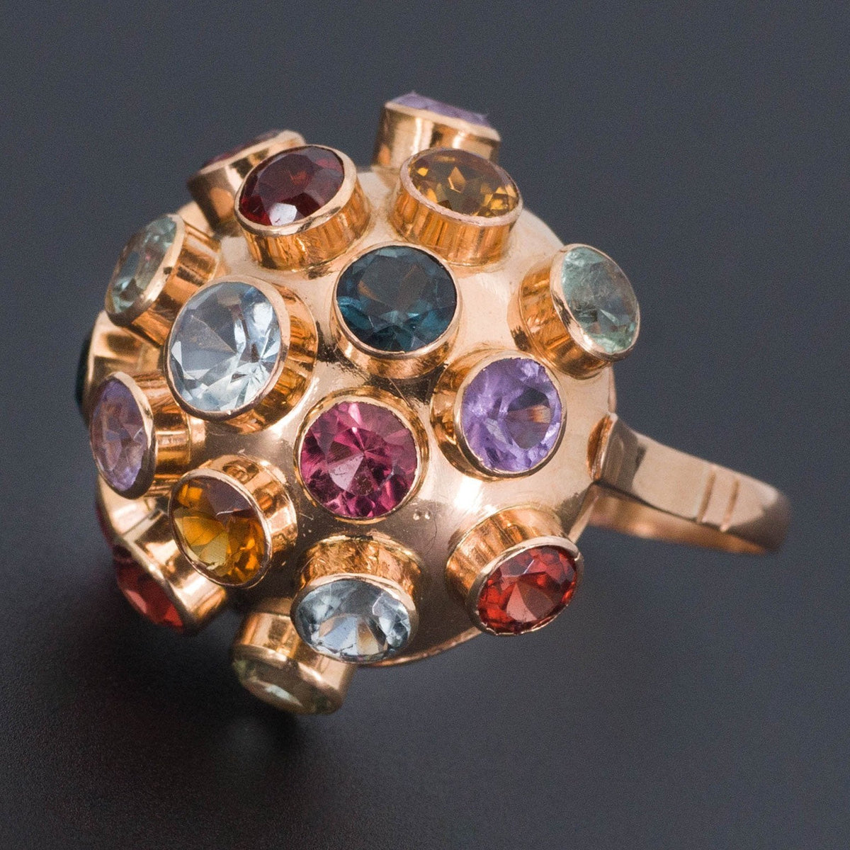 Large Sputnik Ring | 18k Ring - Trademark Antiques