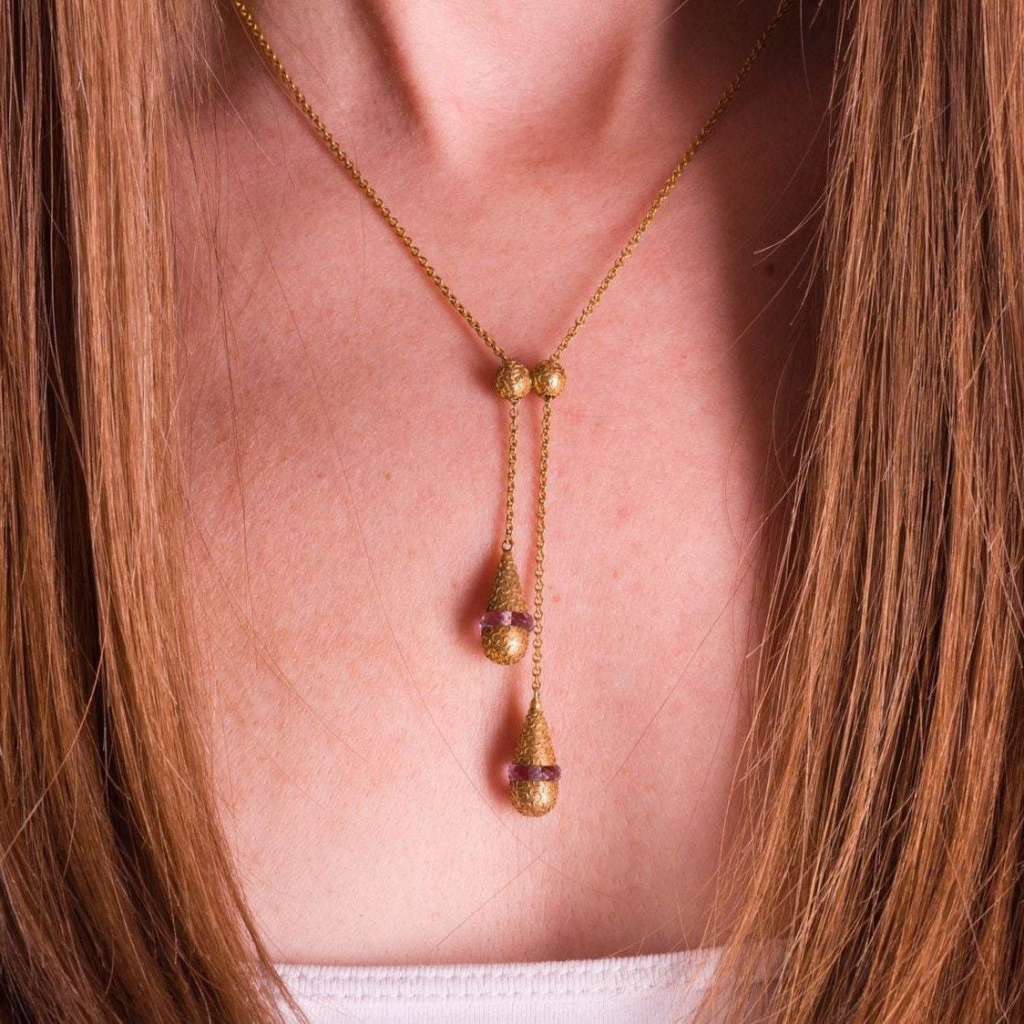 Lariat Necklace | Antique Lariat Necklace - Trademark Antiques