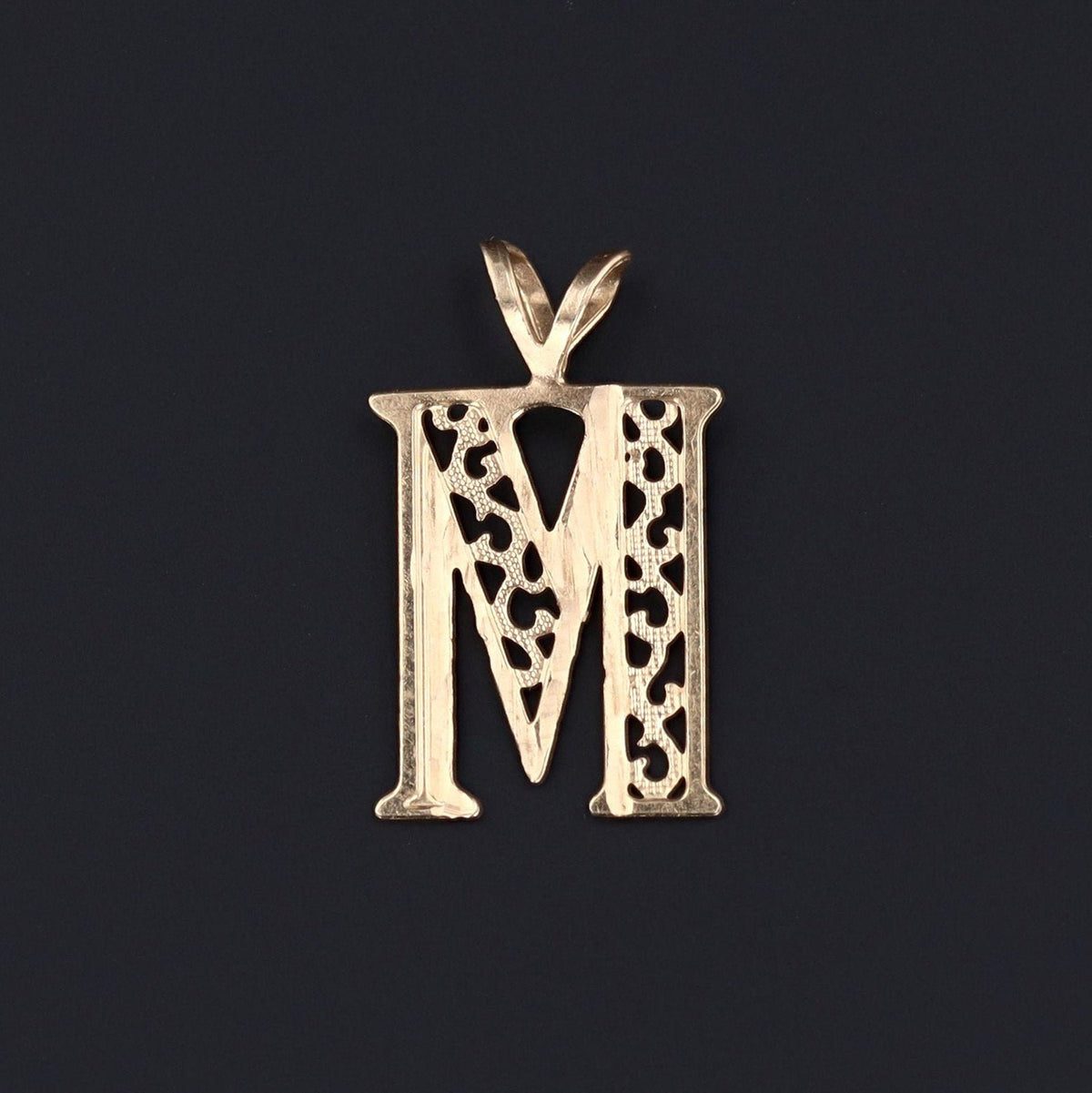 Letter M Pendant | Vintage Initial Pendant - Trademark Antiques