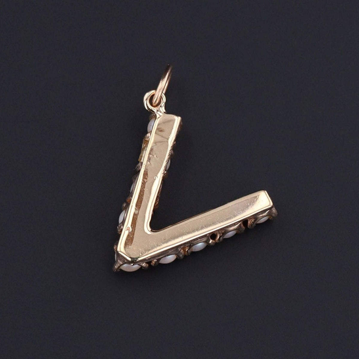 Letter V Charm | Initial Charm - Trademark Antiques