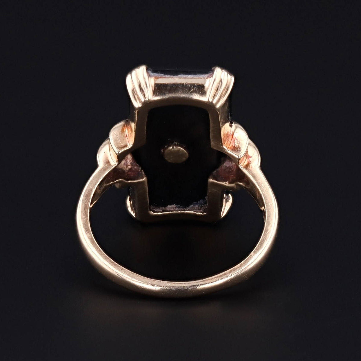 Lily of the Valley Ring | Onyx Ring - Trademark Antiques