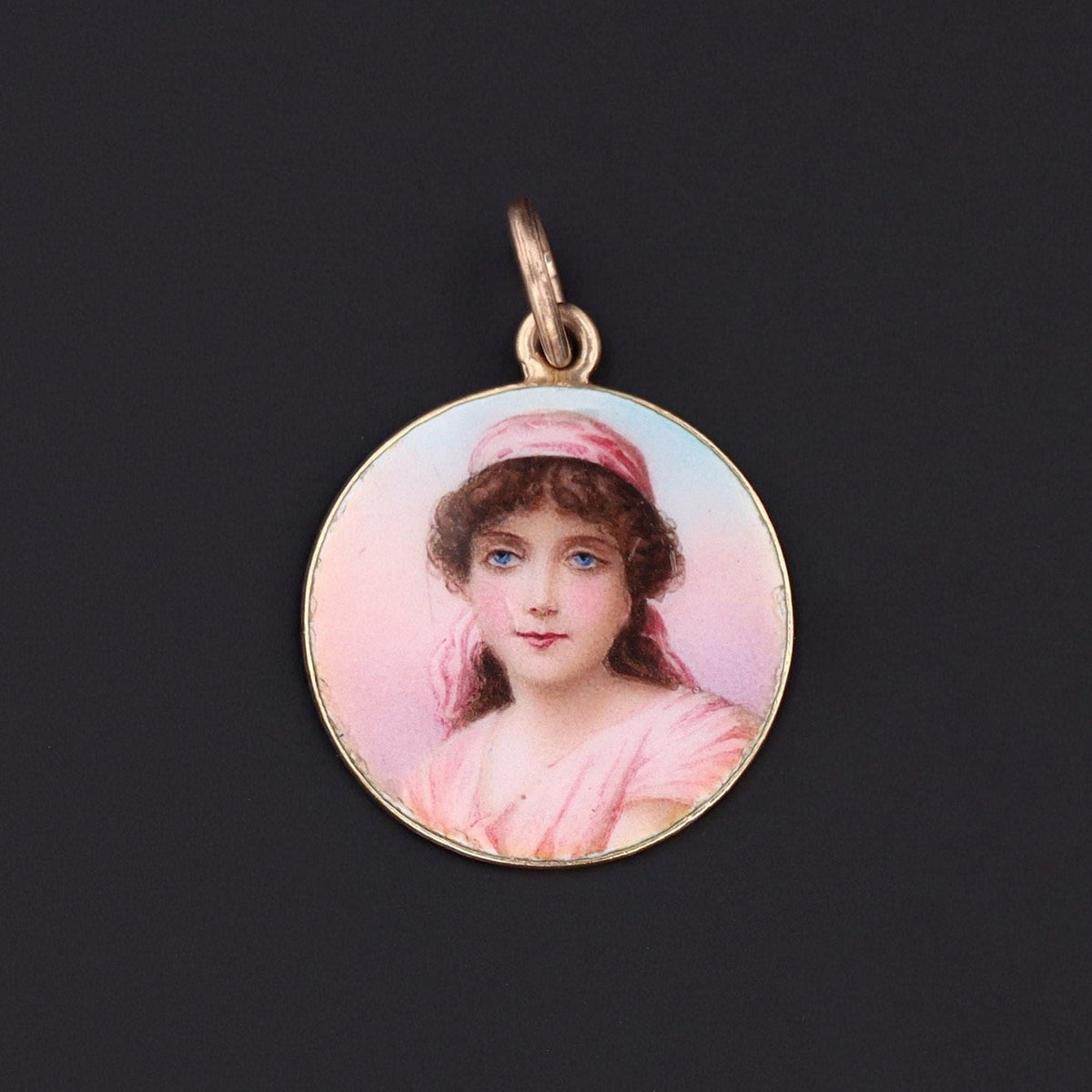 Limoges Style Charm | Antique Enamel Charm - Trademark Antiques