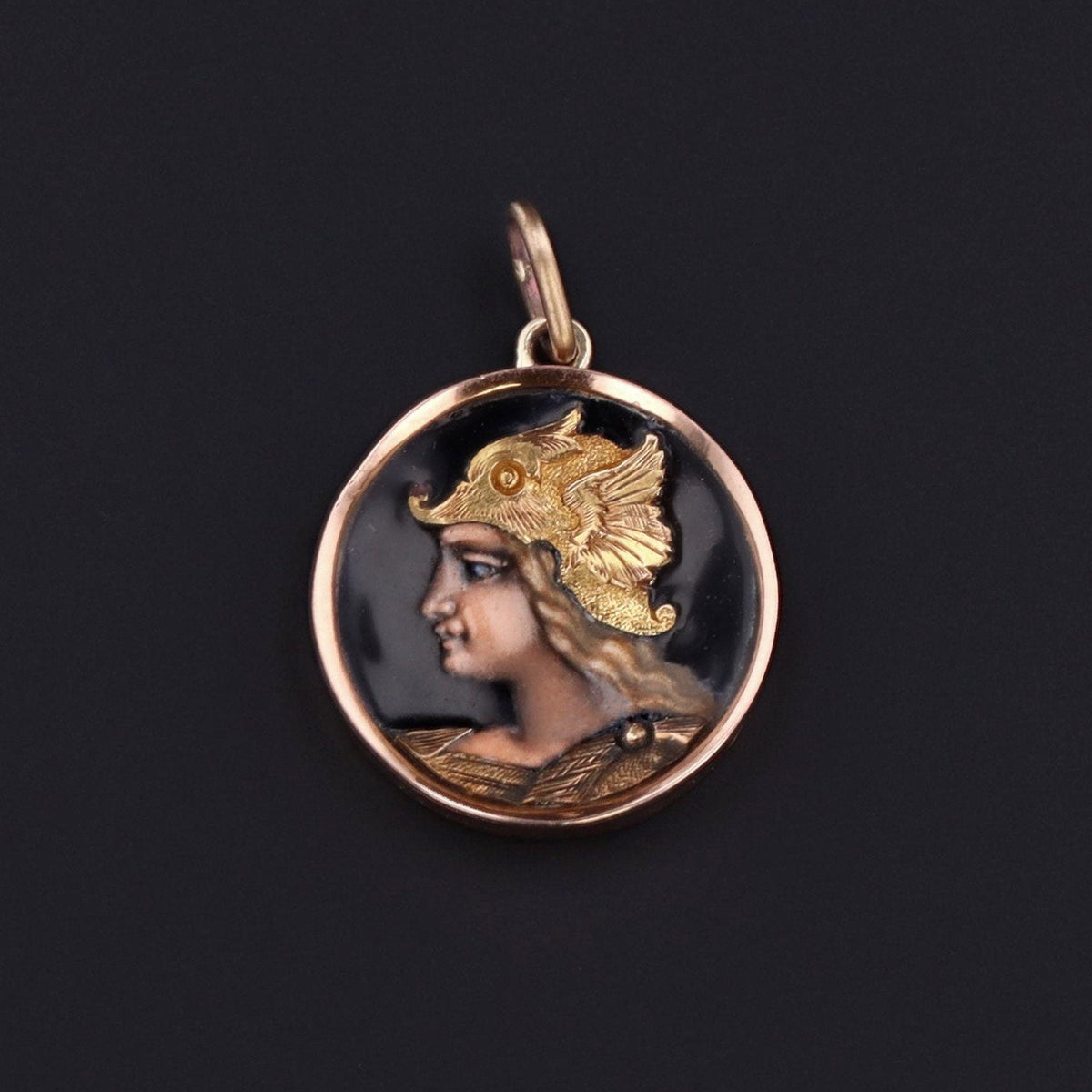 Limoges Style Charm | Antique Enamel Charm - Trademark Antiques