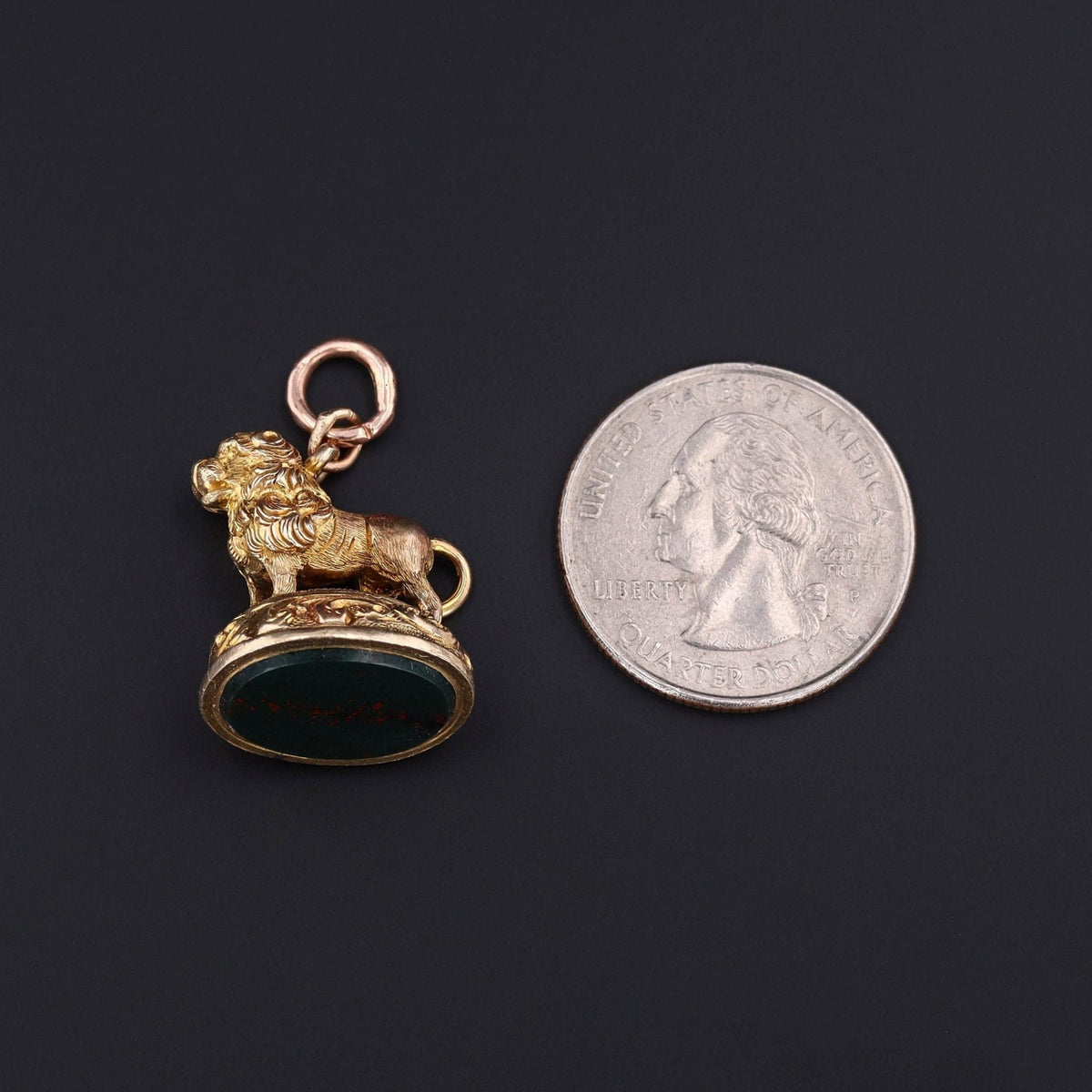 Lion Watch Fob | Lion Pendant - Trademark Antiques