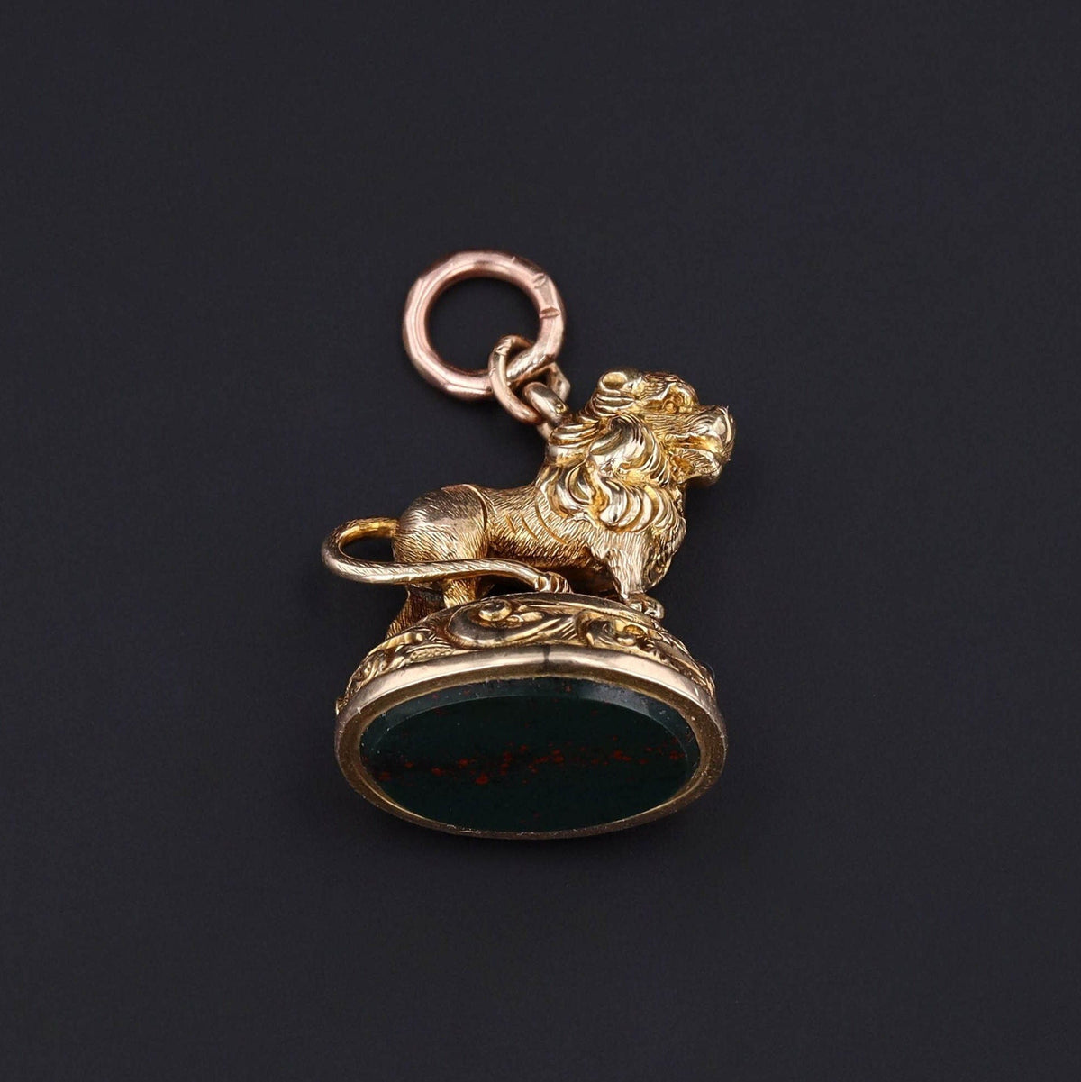 Lion Watch Fob | Lion Pendant - Trademark Antiques