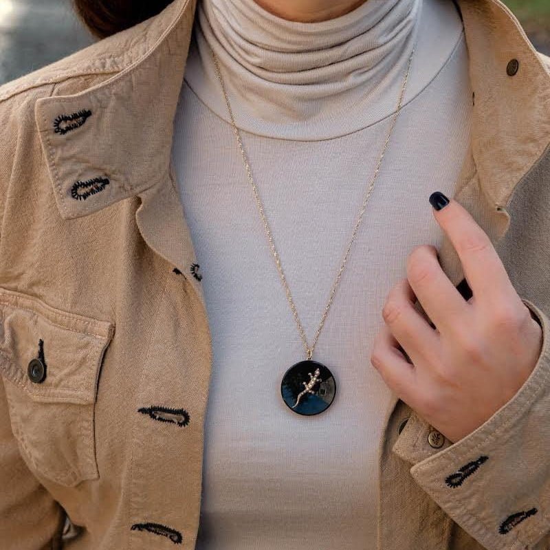 Lizard Pendant | Antique Lizard Pendant - Trademark Antiques