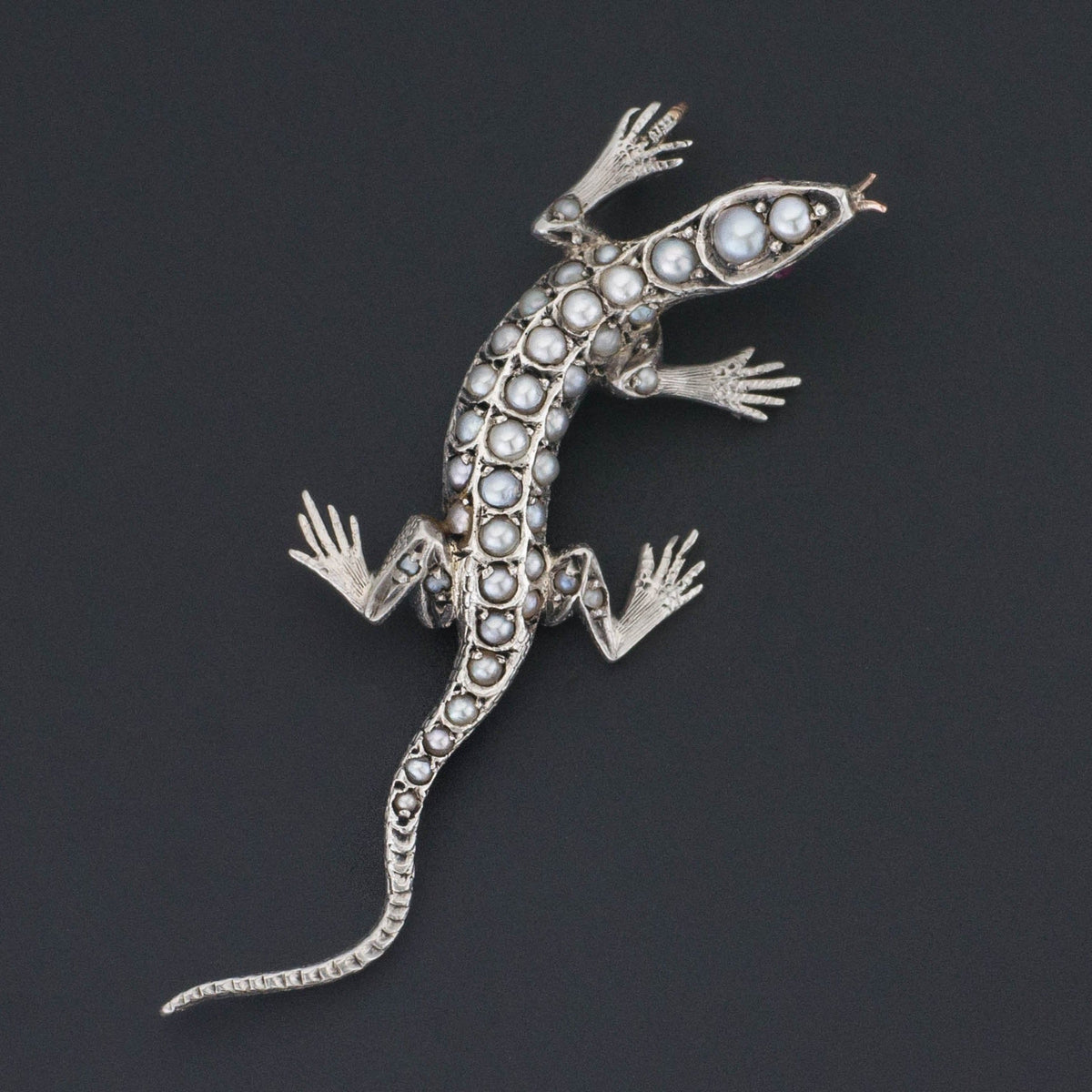 Lizard Pendant | Antique Lizard Pendant - Trademark Antiques