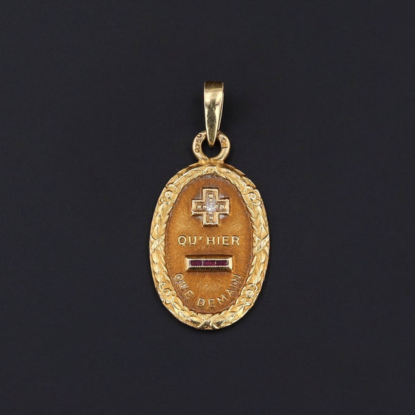 Love Poem Pendant | Qu'hier Que Demain - Trademark Antiques