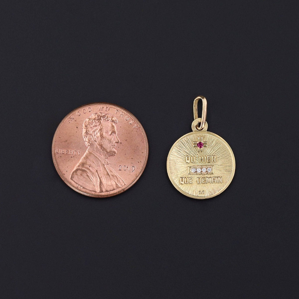Love Poem Pendant | Qu'hier Que Demain - Trademark Antiques