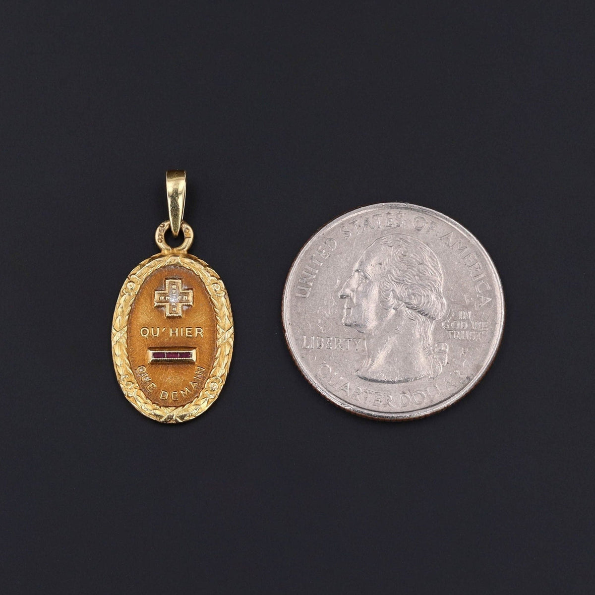 Love Poem Pendant | Qu&#39;hier Que Demain - Trademark Antiques