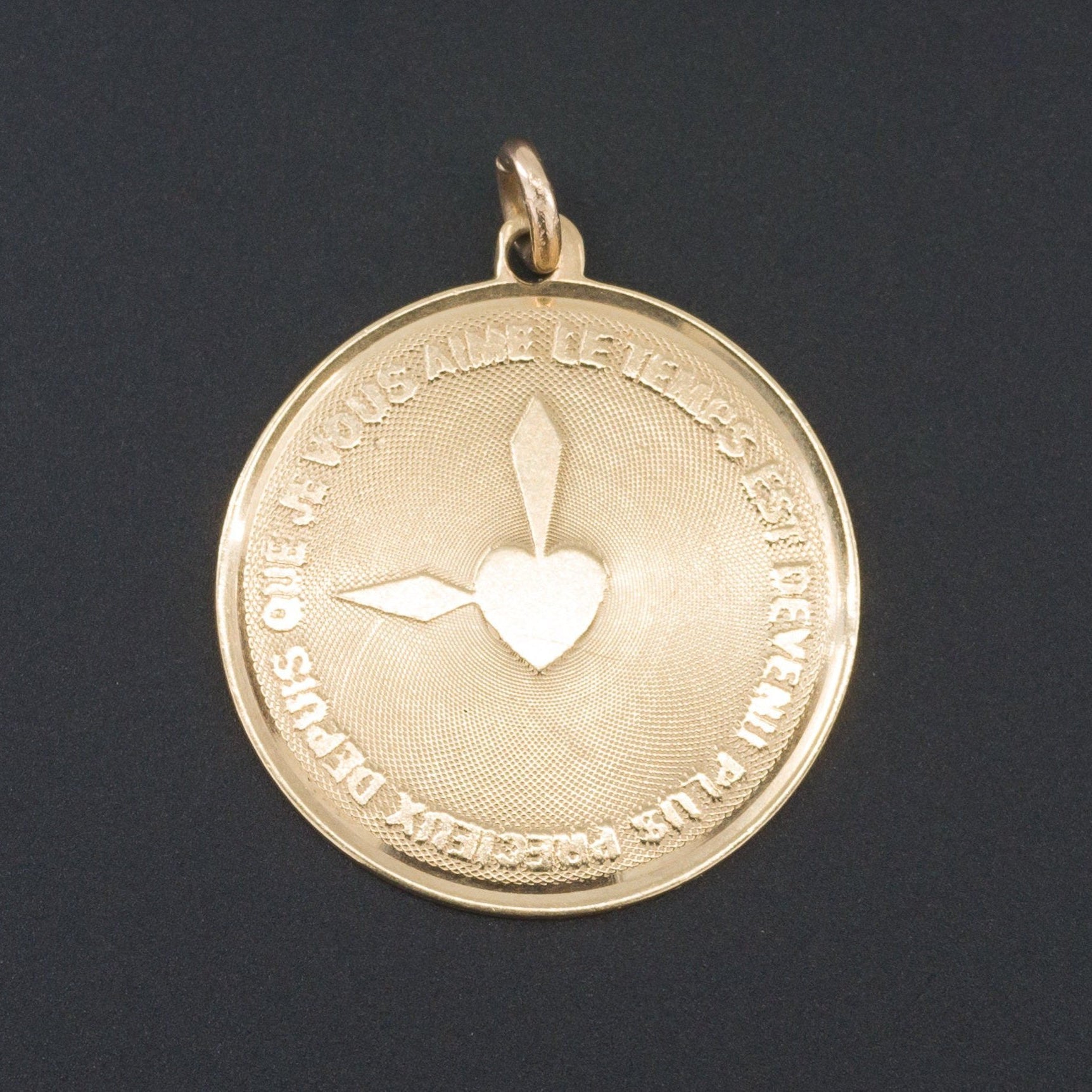 Love Token Charm | 14k Gold Pendant - Trademark Antiques