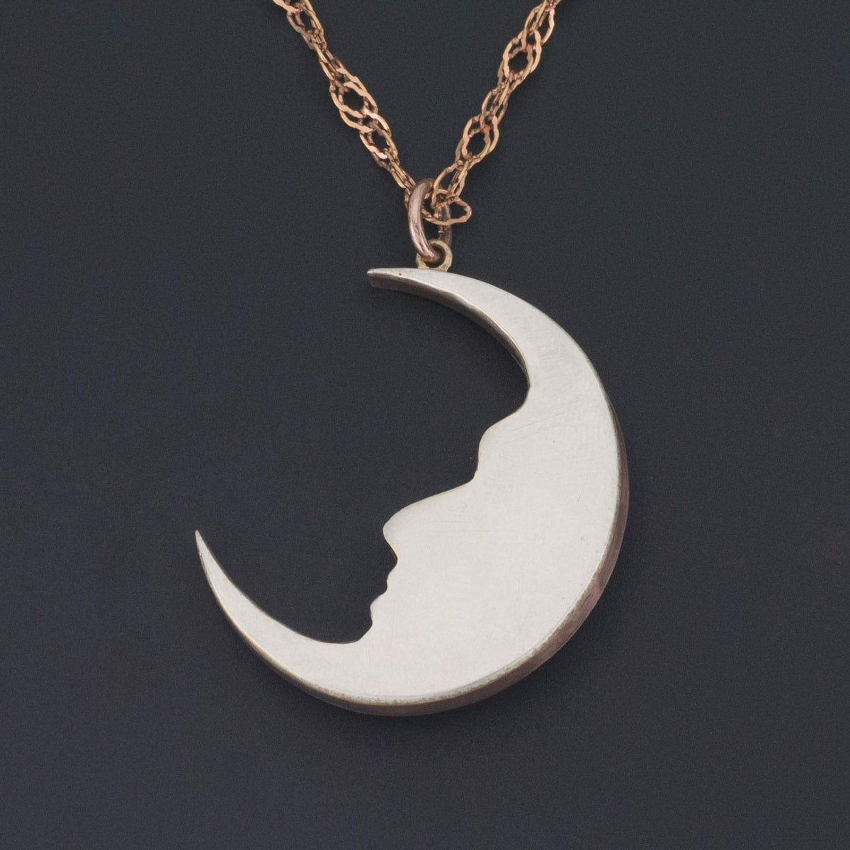 Man In The Moon Pendant | Antique Pin Conversion - Trademark Antiques