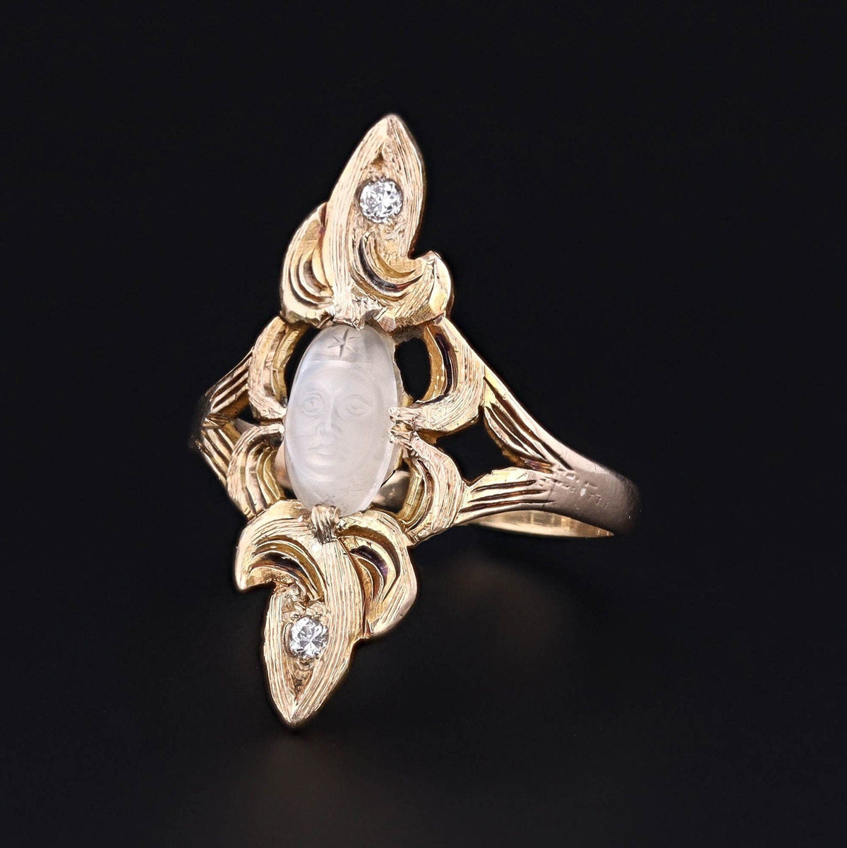 Man in the Moon Ring | Antique Ring - Trademark Antiques