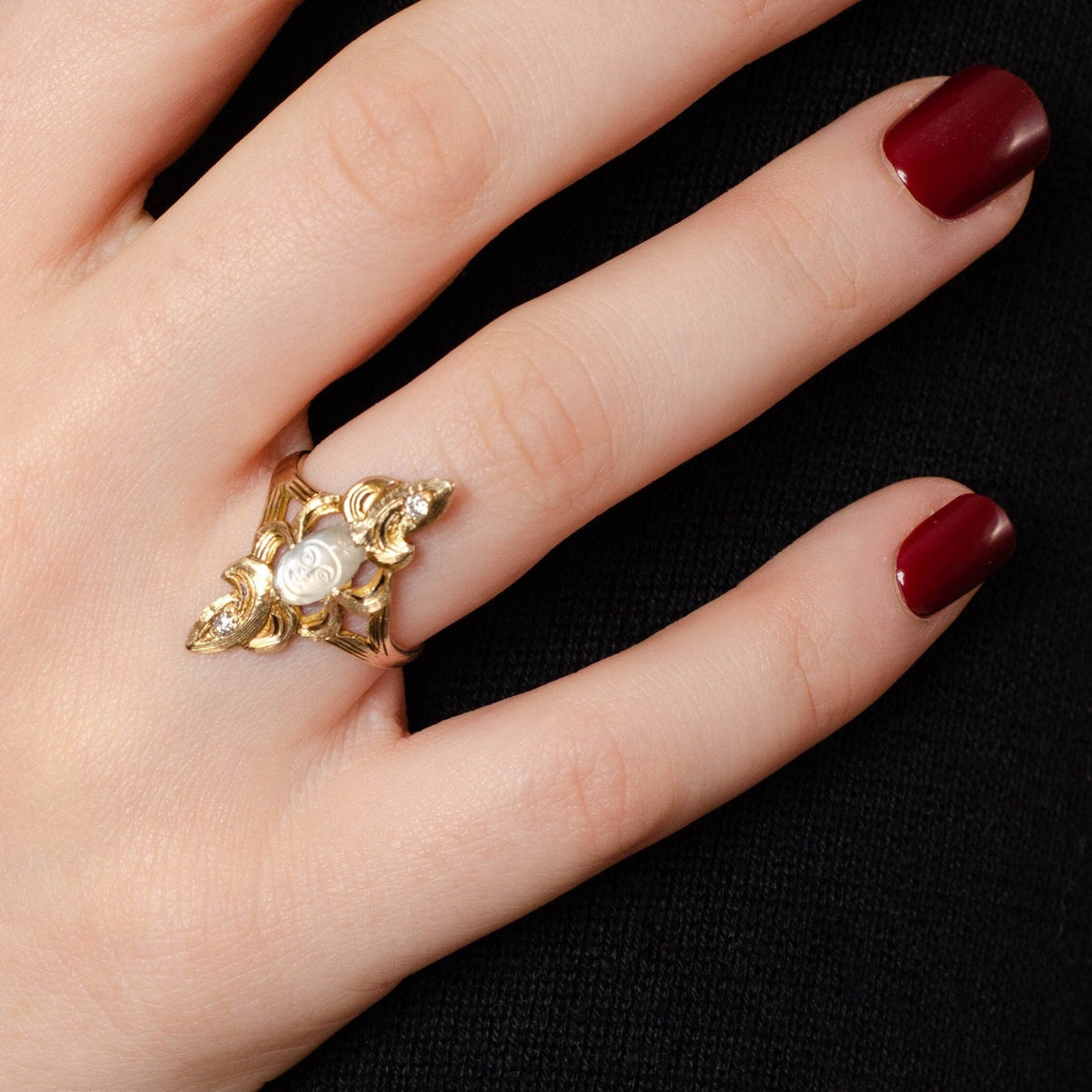 Man in the Moon Ring | Antique Ring - Trademark Antiques